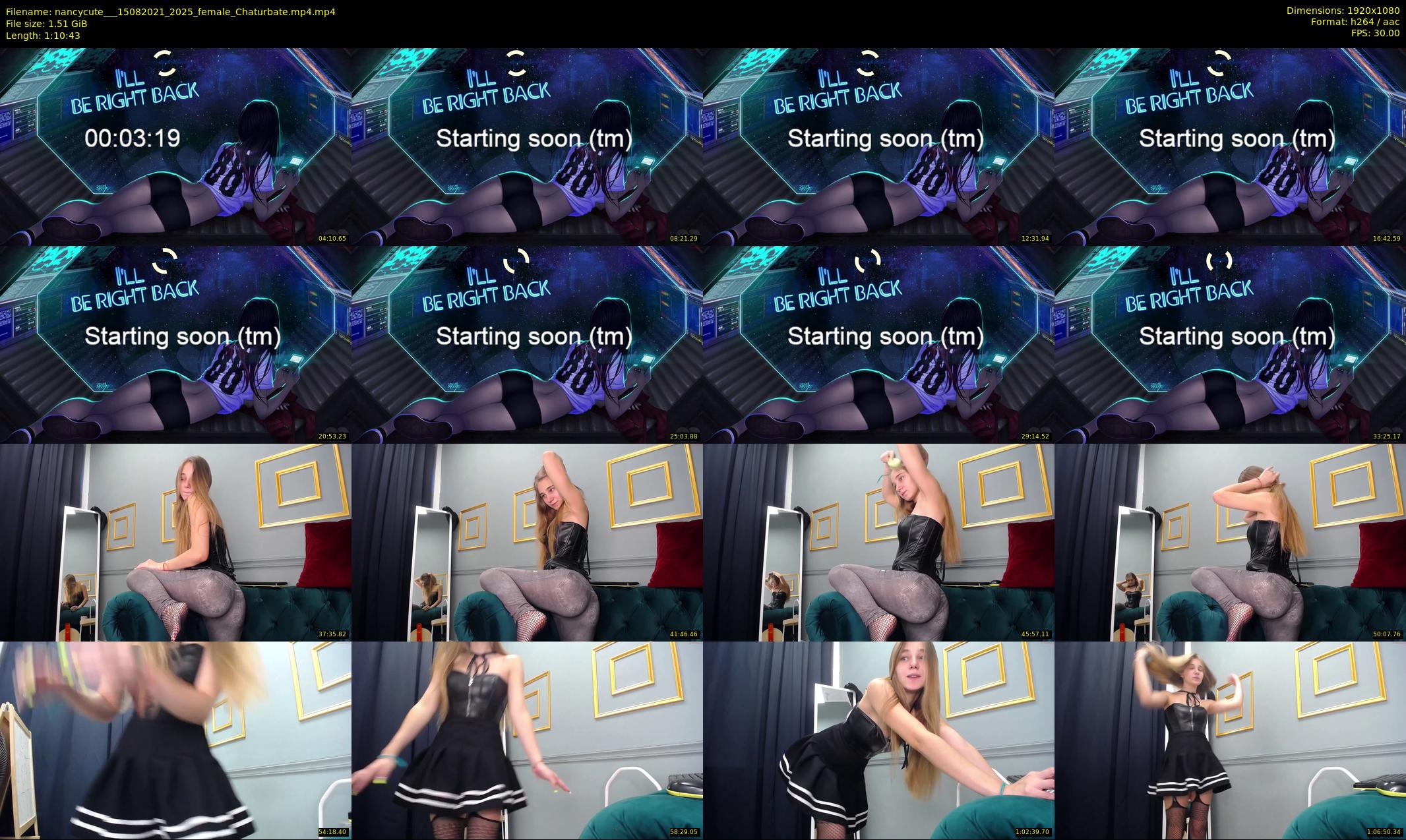 nancycute__ — 71 minute Chaturbate female cam show recording, 1080p, Aug 15, 2021