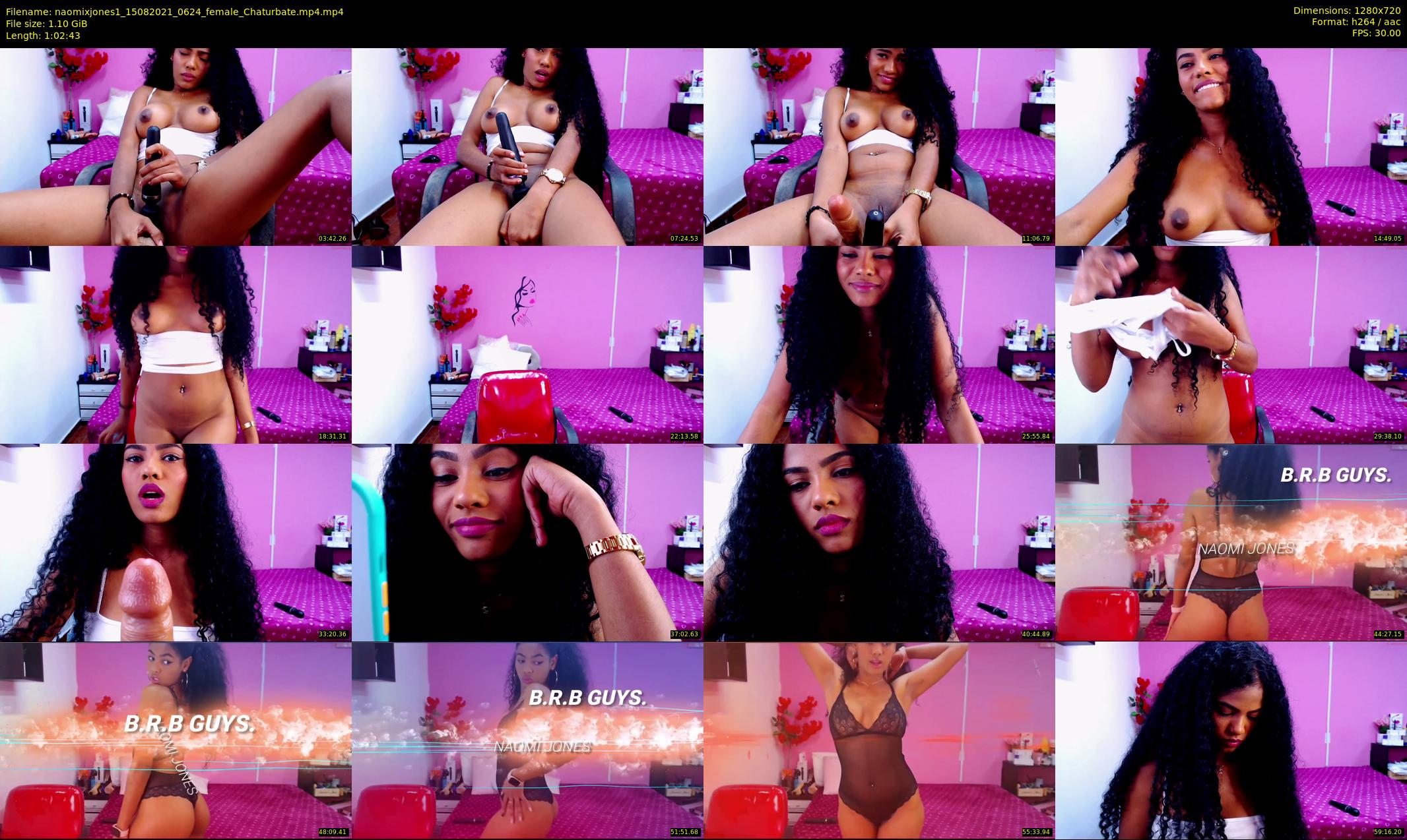 naomixjones1 — 63 minute Chaturbate female cam show recording, 720p, Aug 15, 2021