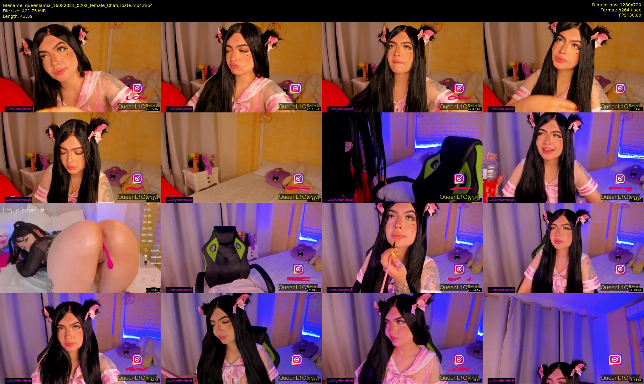 queenlamia — 44 minute Chaturbate female cam show recording, 720p, Aug 16, 2021