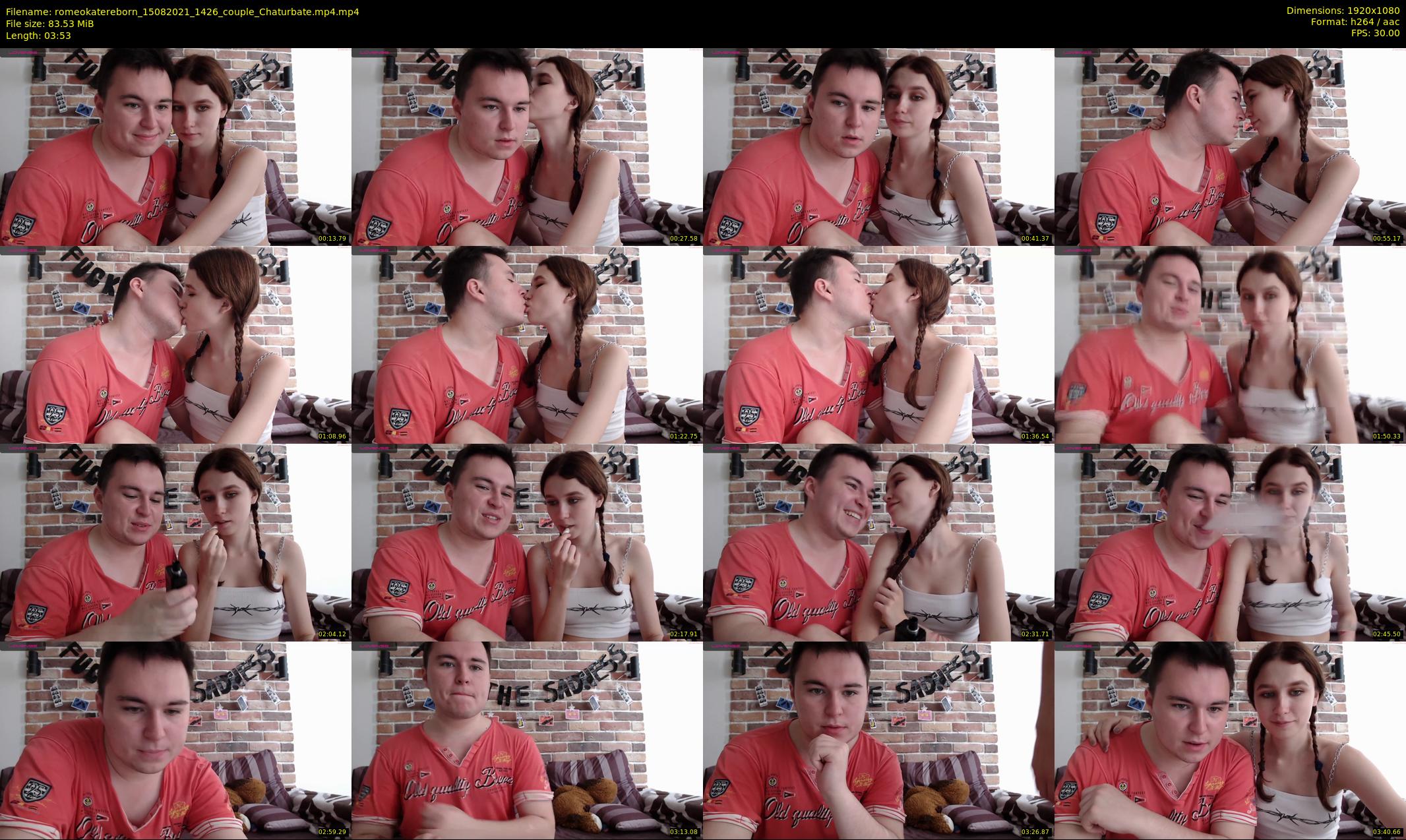 romeokatereborn — 4 minute Chaturbate couple cam show recording, 1080p, Aug 15, 2021