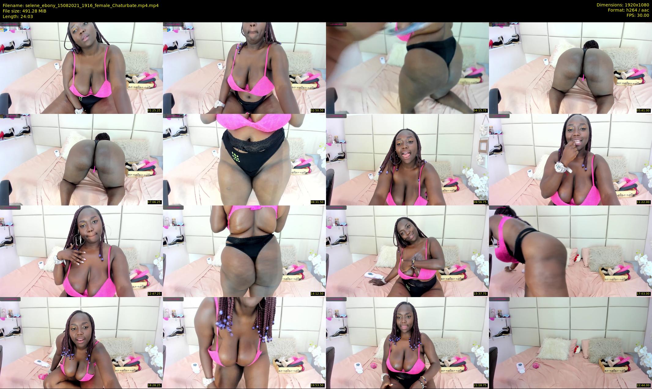 selene_ebony — 25 minute Chaturbate female cam show recording, 1080p, Aug 15, 2021