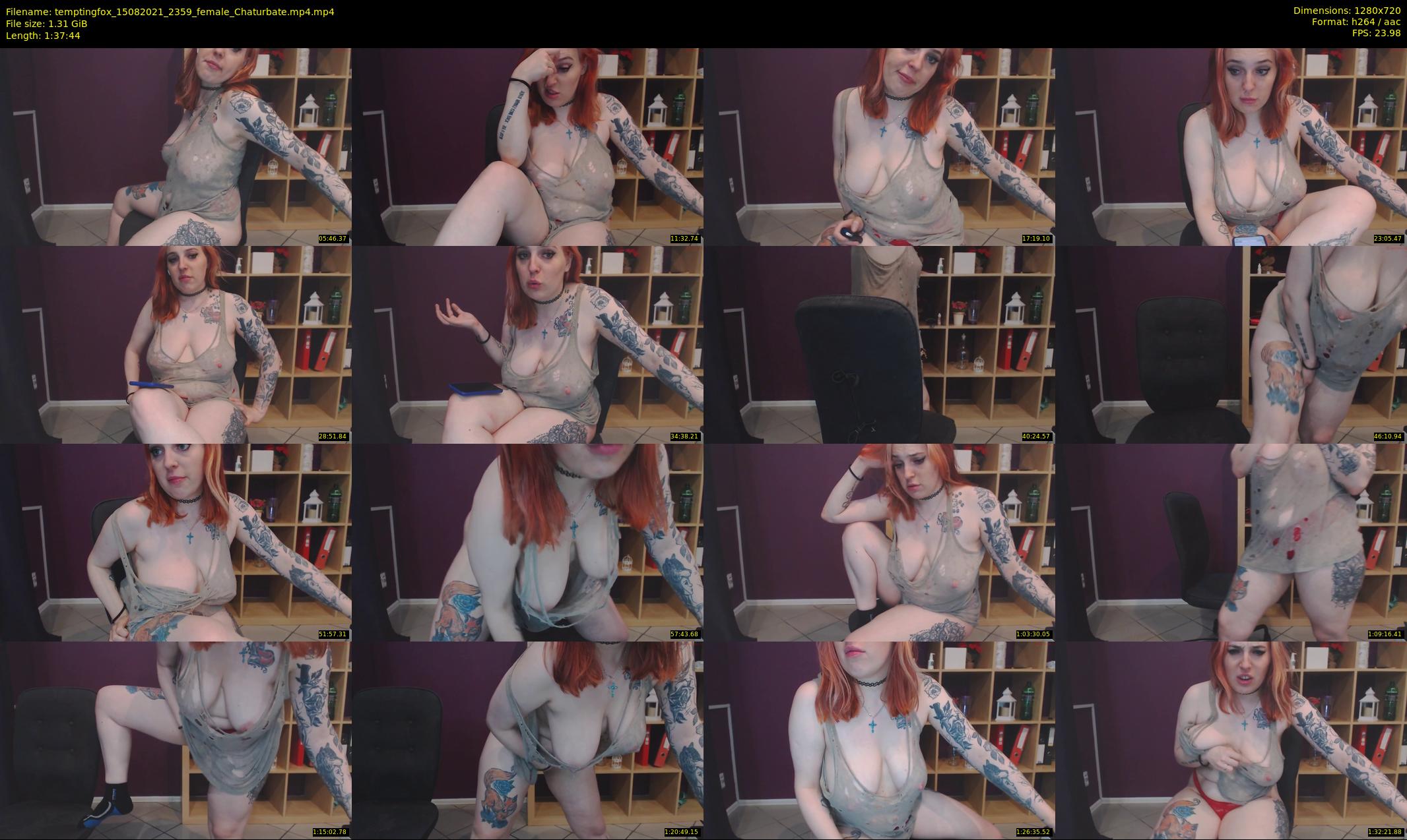 temptingfox — 98 minute Chaturbate female cam show recording, 720p, Aug 15, 2021