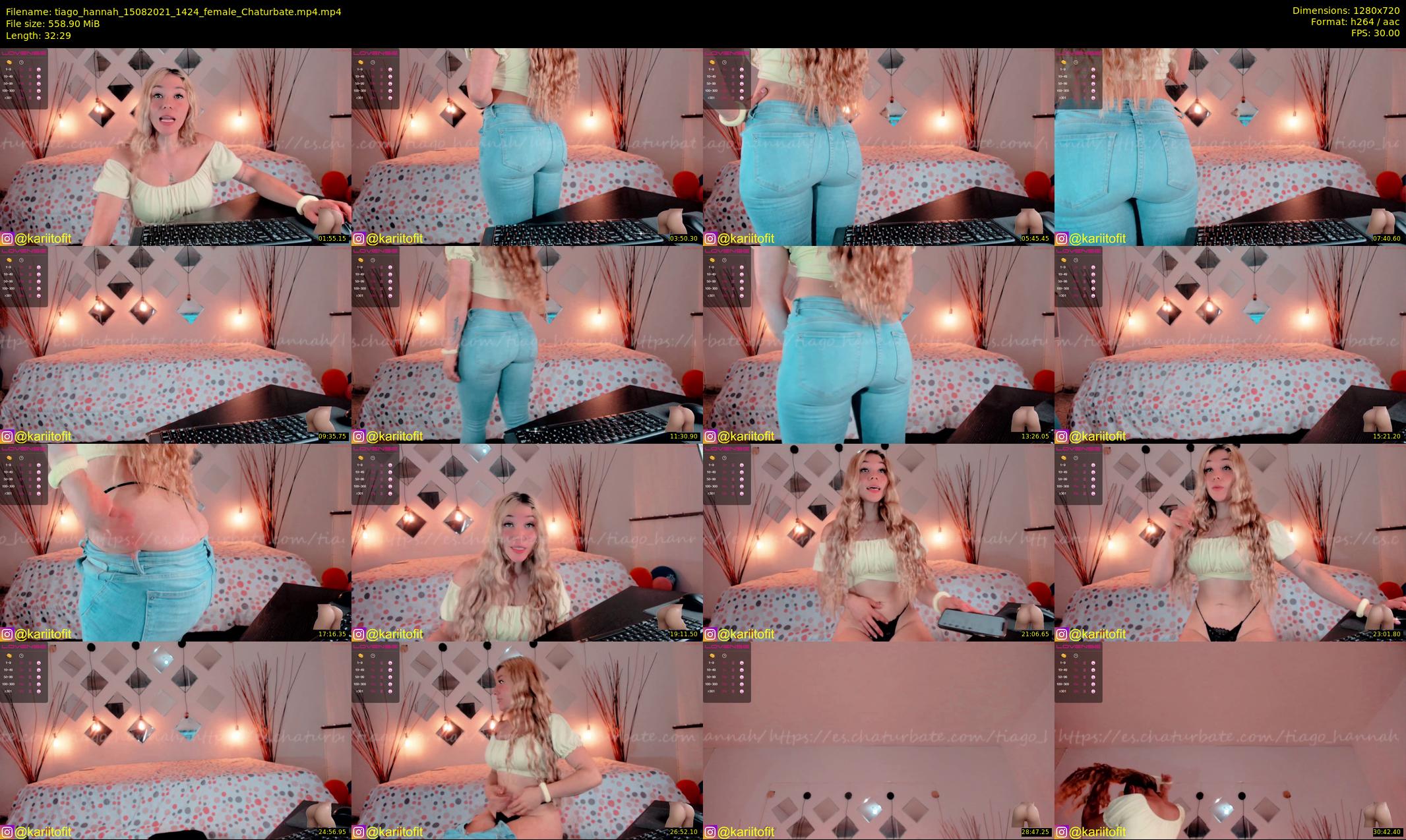 tiago_hannah — 33 minute Chaturbate couple cam show recording, 720p, Aug 15, 2021