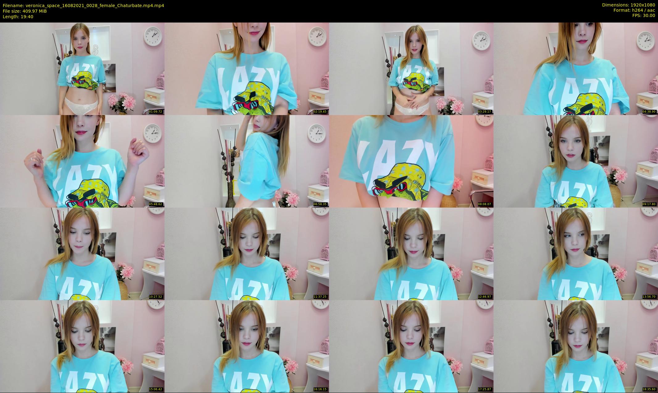 veronica_space — 20 minute Chaturbate female cam show recording, 1080p, Aug 16, 2021