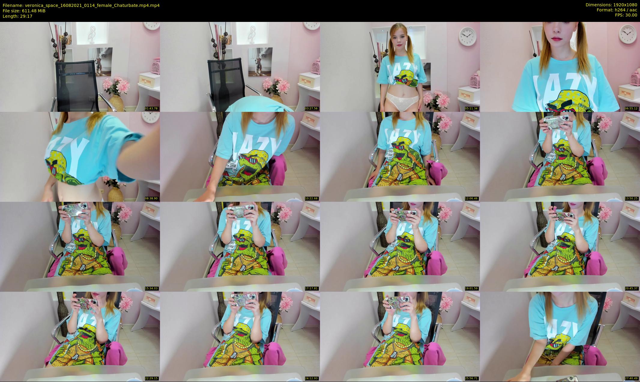veronica_space — 30 minute Chaturbate female cam show recording, 1080p, Aug 16, 2021