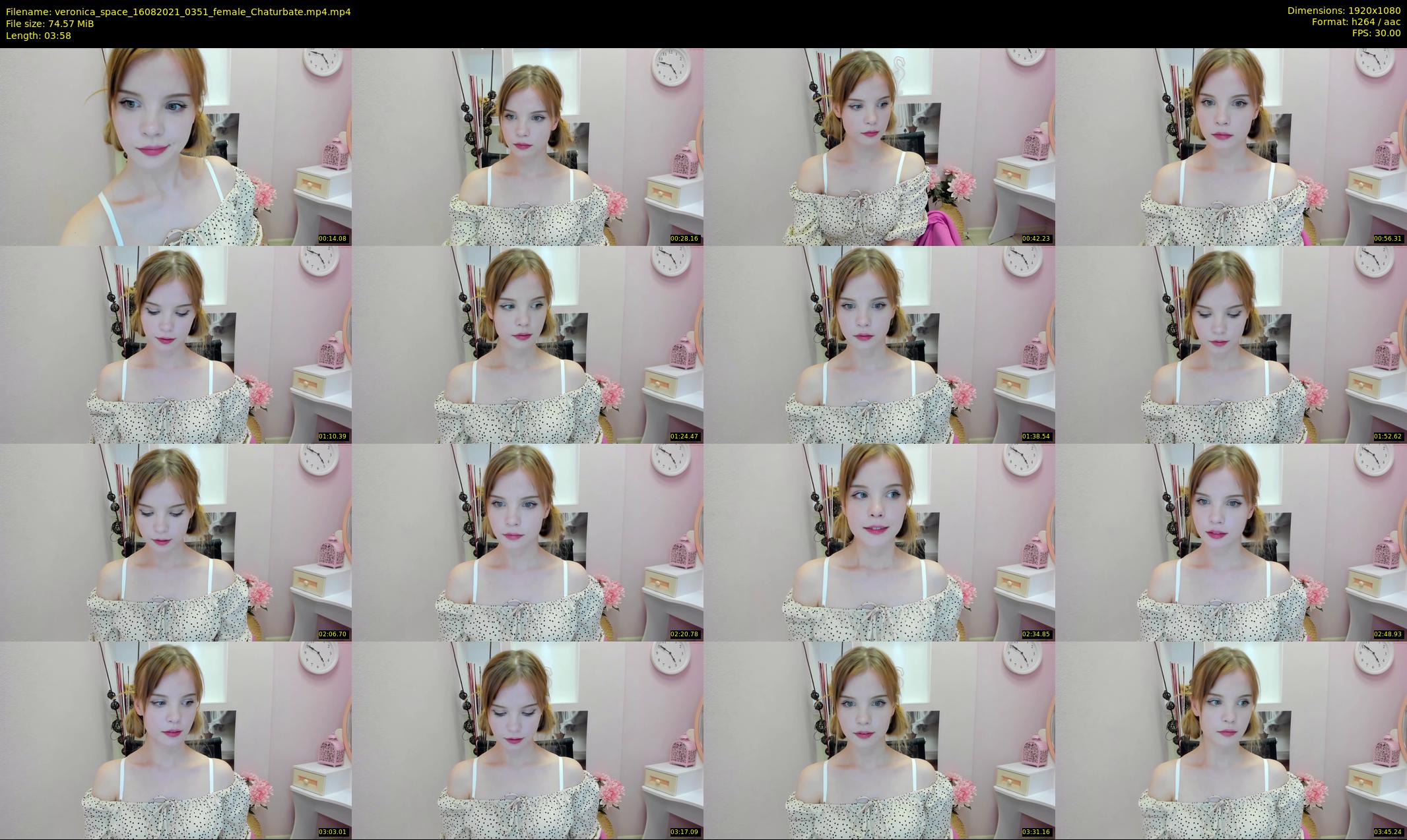 veronica_space — 4 minute Chaturbate female cam show recording, 1080p, Aug 16, 2021