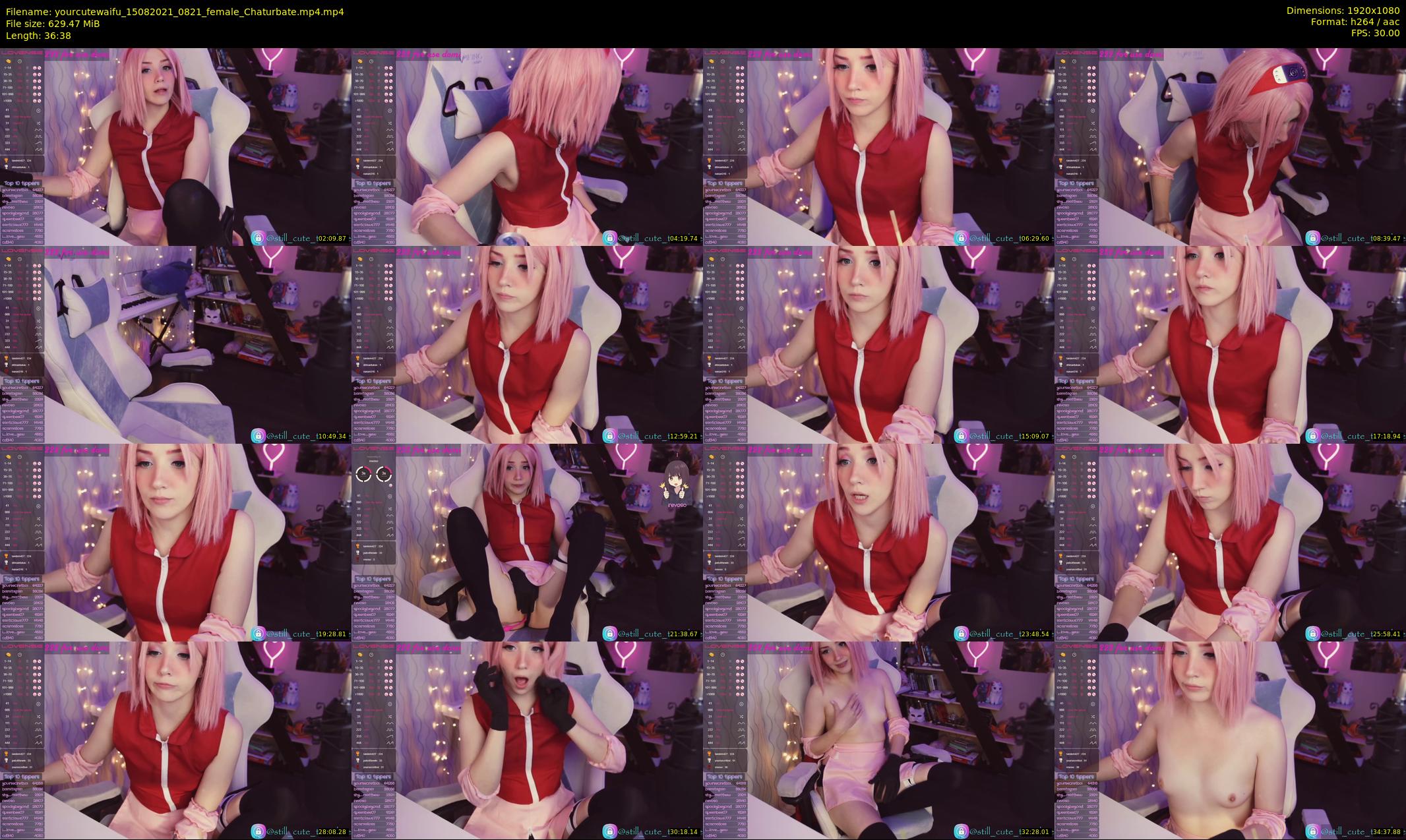 yourcutewaifu — 37 minute Chaturbate female cam show recording, 1080p, Aug 15, 2021