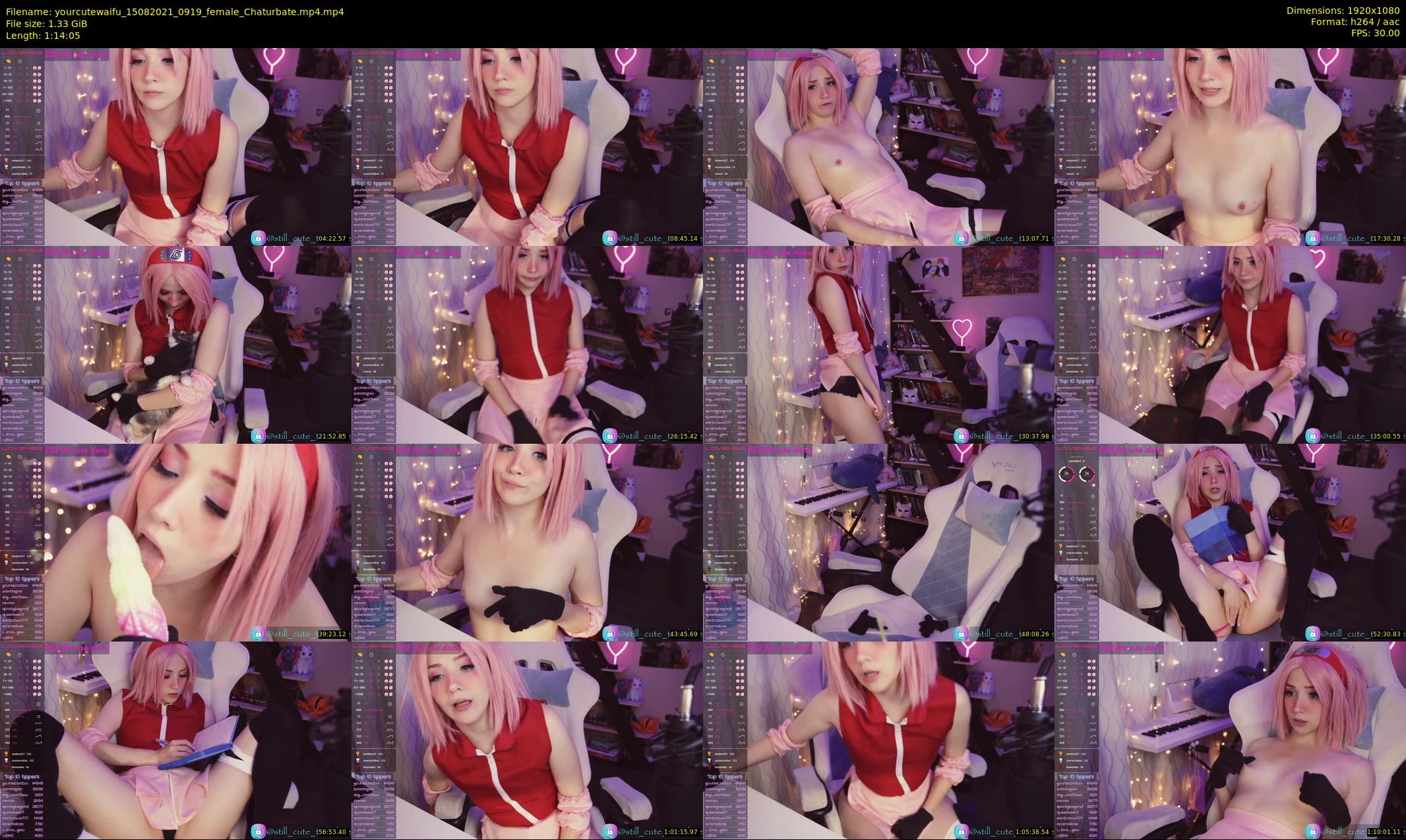 yourcutewaifu — 75 minute Chaturbate female cam show recording, 1080p, Aug 15, 2021