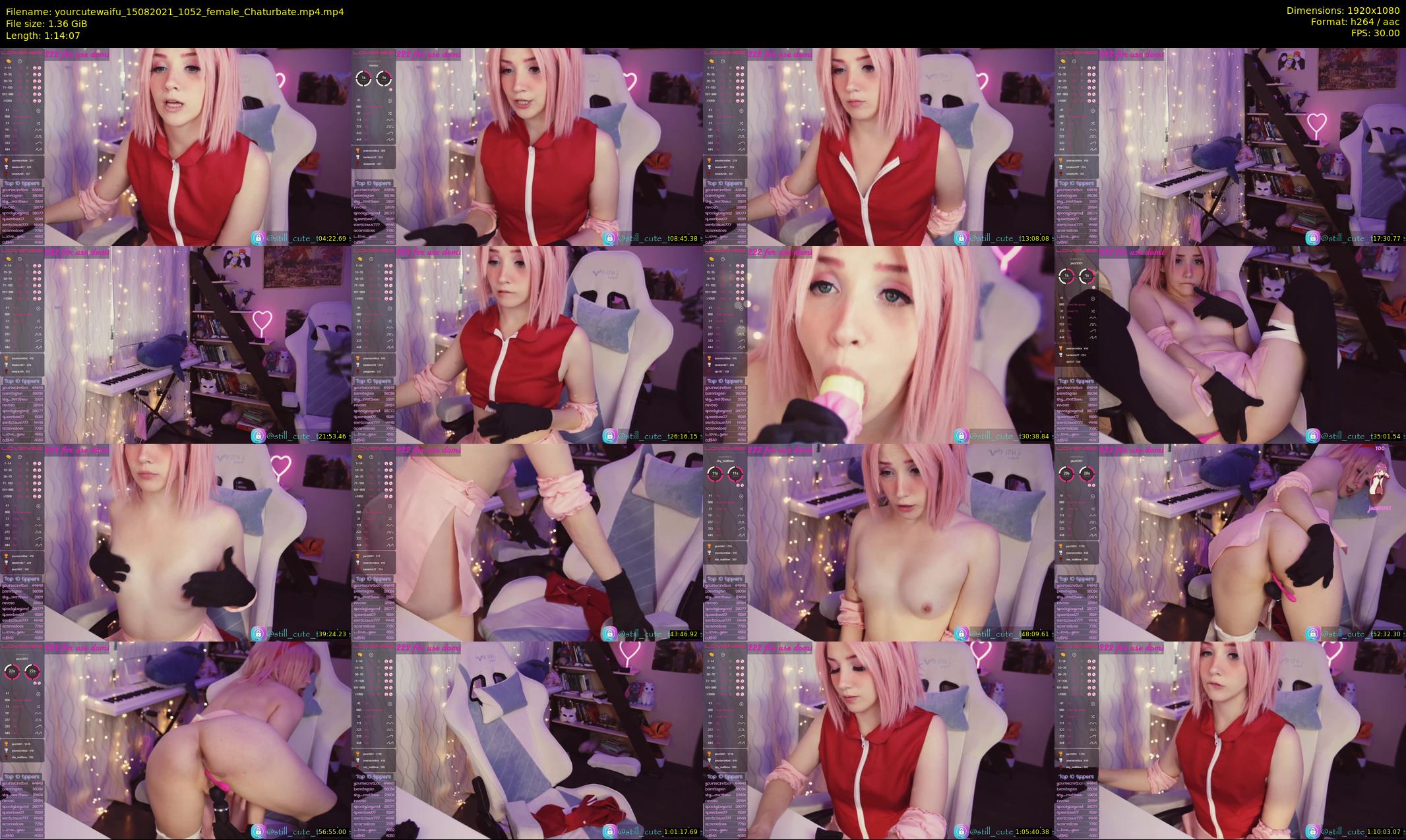 yourcutewaifu — 75 minute Chaturbate female cam show recording, 1080p, Aug 15, 2021