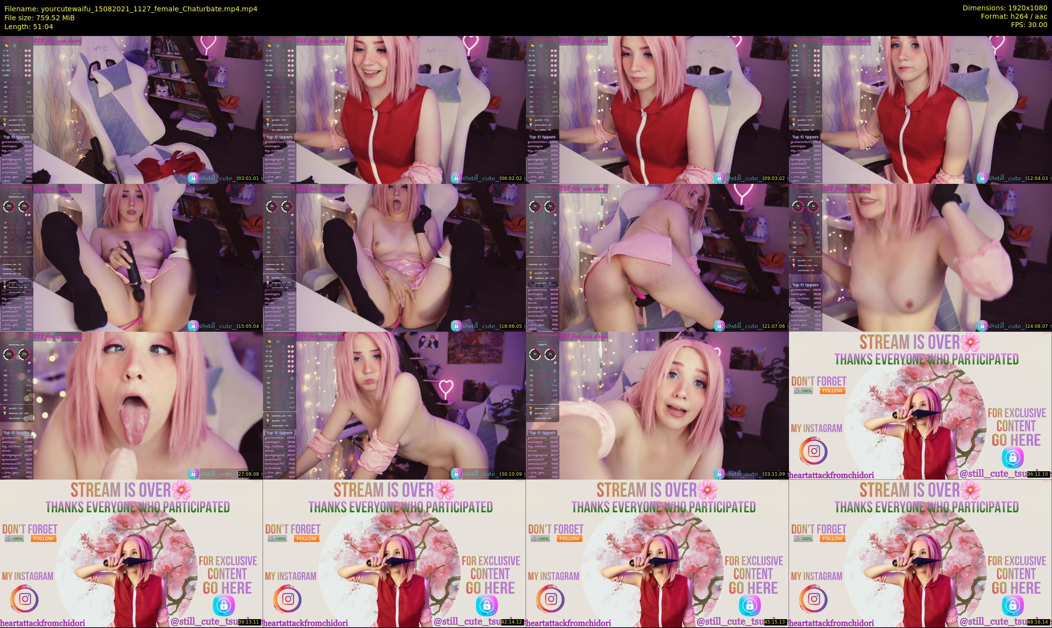 yourcutewaifu — 52 minute Chaturbate female cam show recording, 1080p, Aug 15, 2021