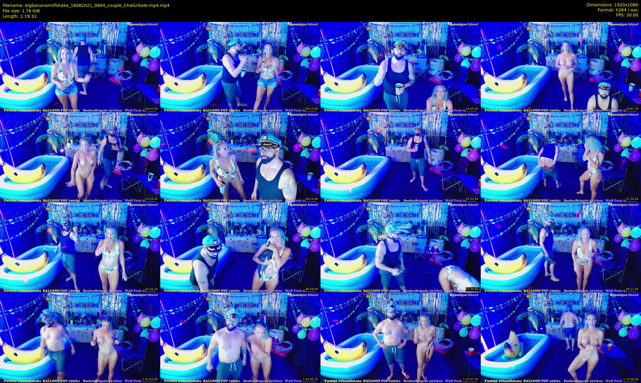 bigbananamilfshake — 80 minute Chaturbate couple cam show recording, 1080p, Aug 16, 2021