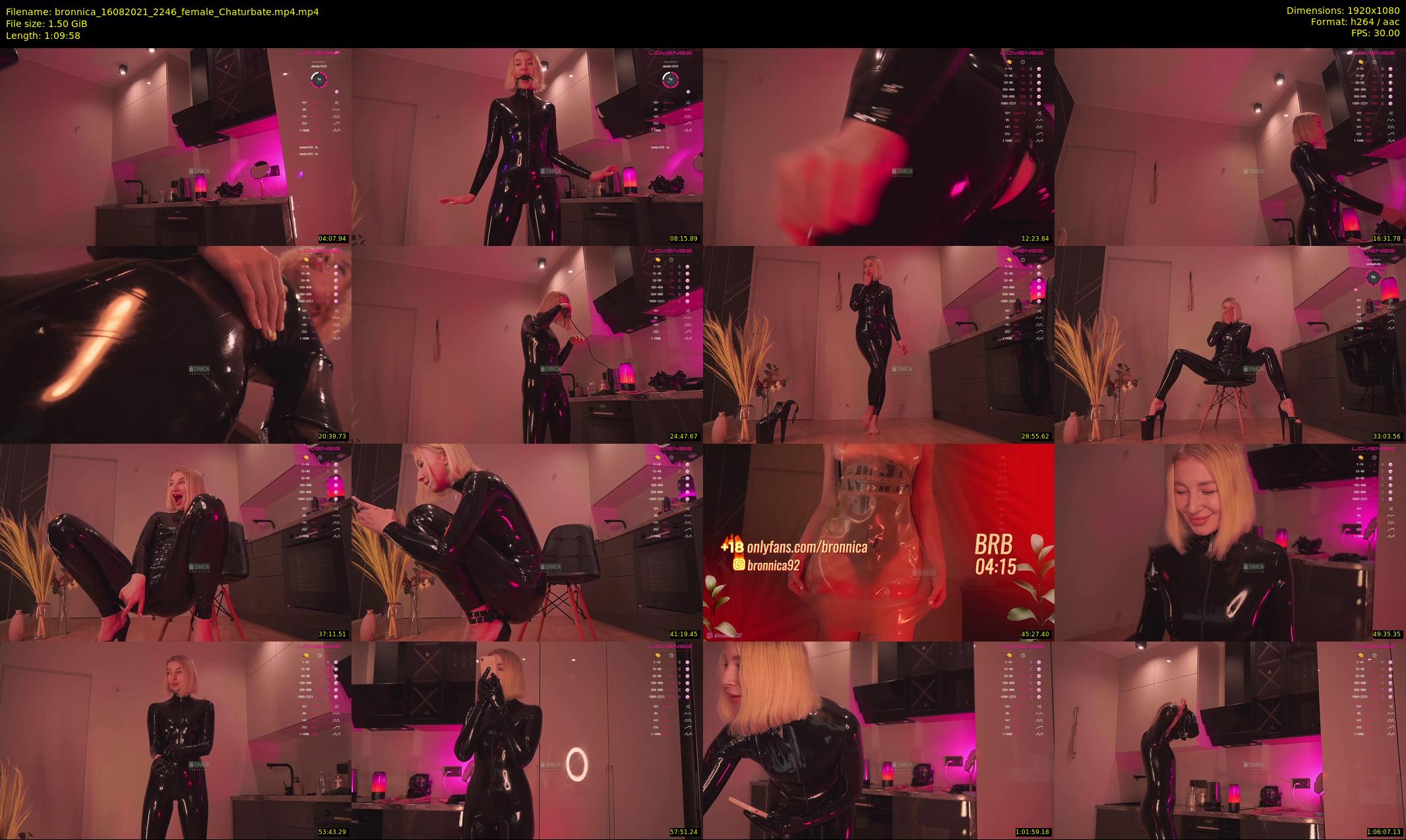 bronnica — 70 minute Chaturbate female cam show recording, 1080p, Aug 16, 2021