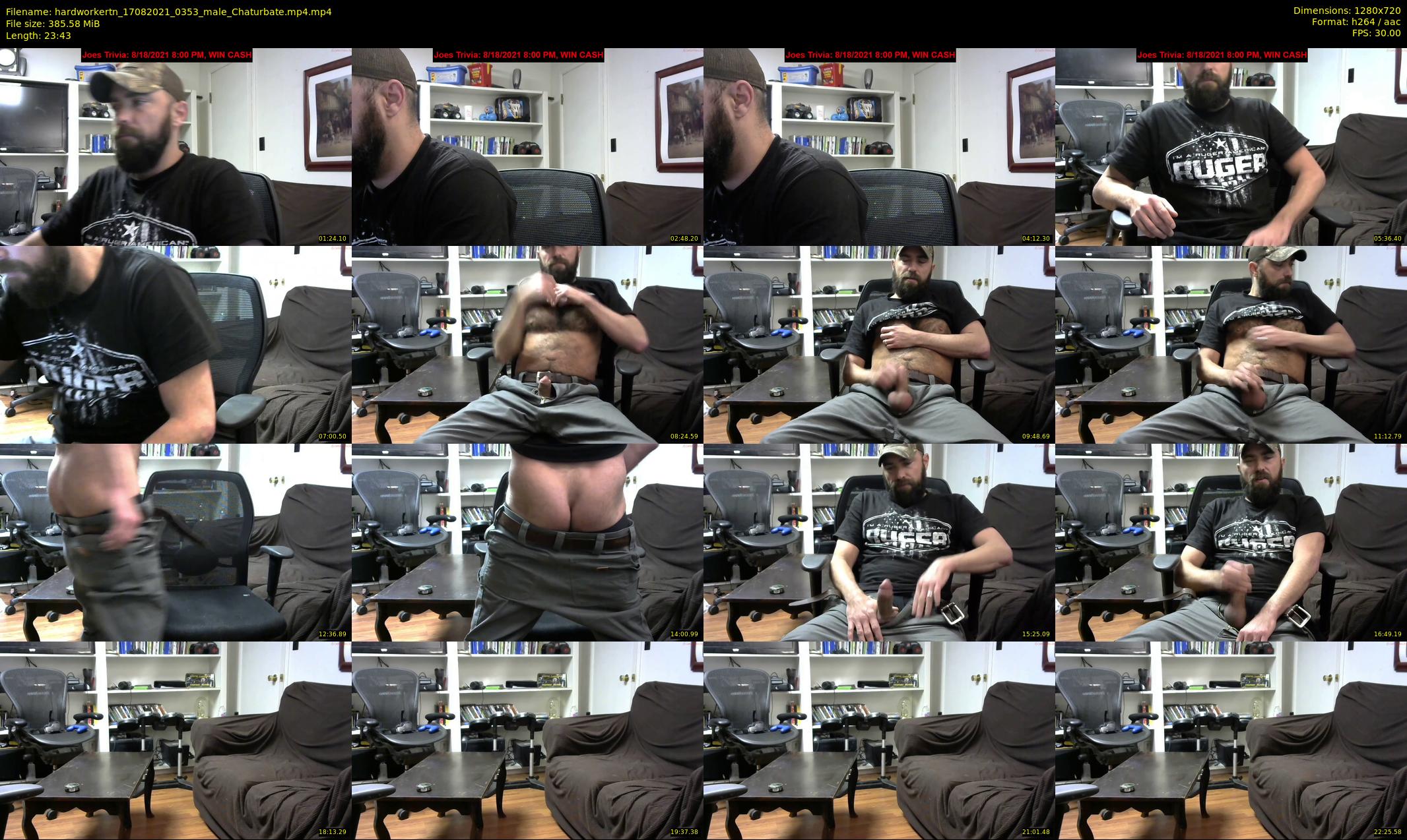 hardworkertn — 24 minute Chaturbate male cam show recording, 720p, Aug 17, 2021