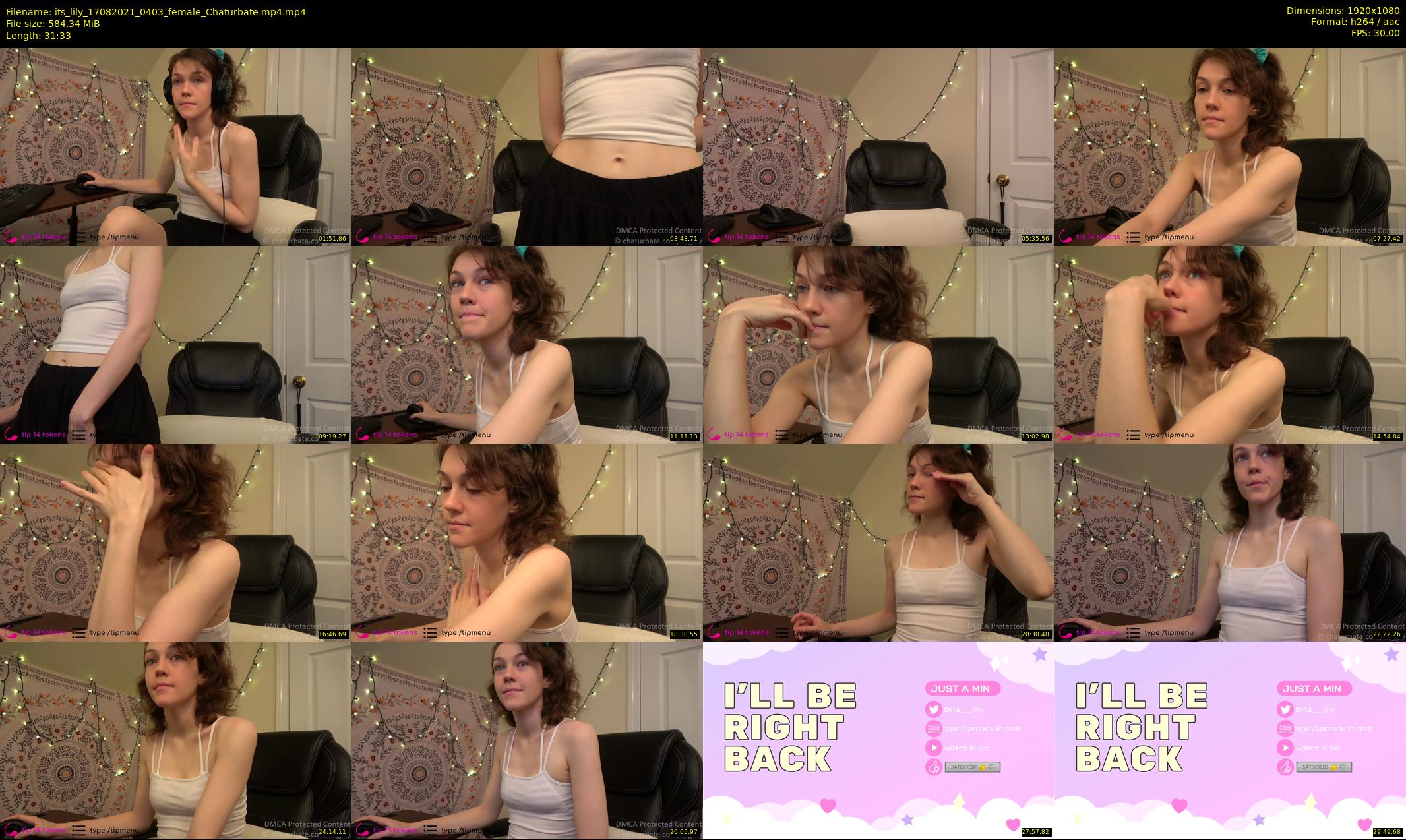 its_lily — 32 minute Chaturbate female cam show recording, 1080p, Aug 17, 2021