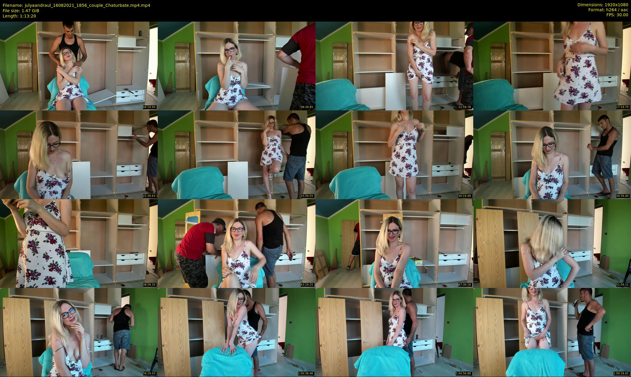 julyaandraul — 74 minute Chaturbate couple cam show recording, 1080p, Aug 16, 2021