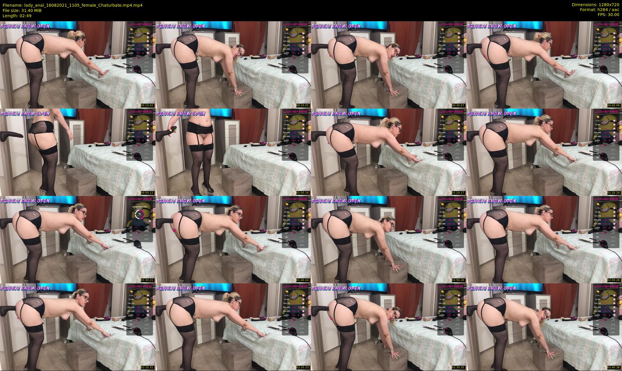 lady_anal — 3 minute Chaturbate female cam show recording, 720p, Aug 16, 2021