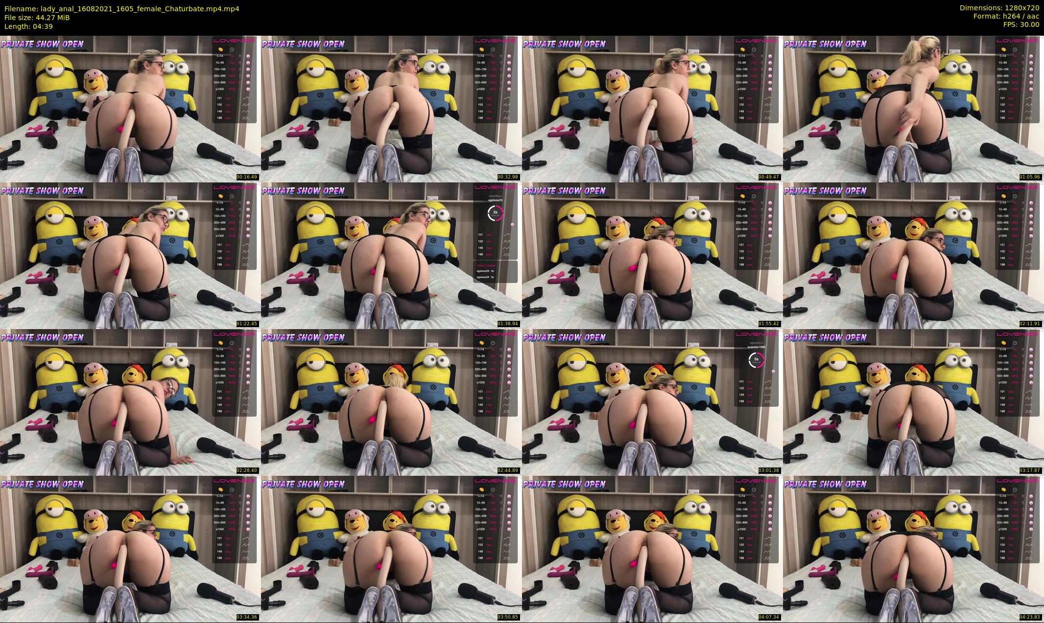 lady_anal — 5 minute Chaturbate female cam show recording, 720p, Aug 16, 2021