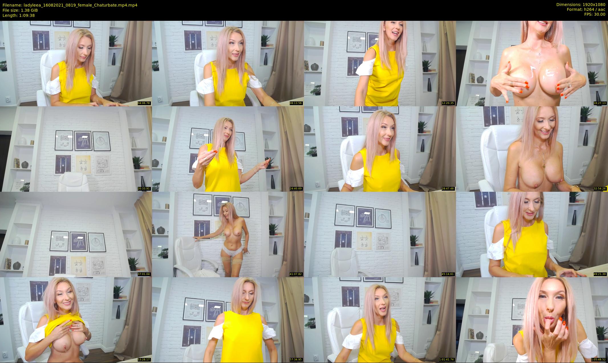ladyleea — 70 minute Chaturbate female cam show recording, 1080p, Aug 16, 2021