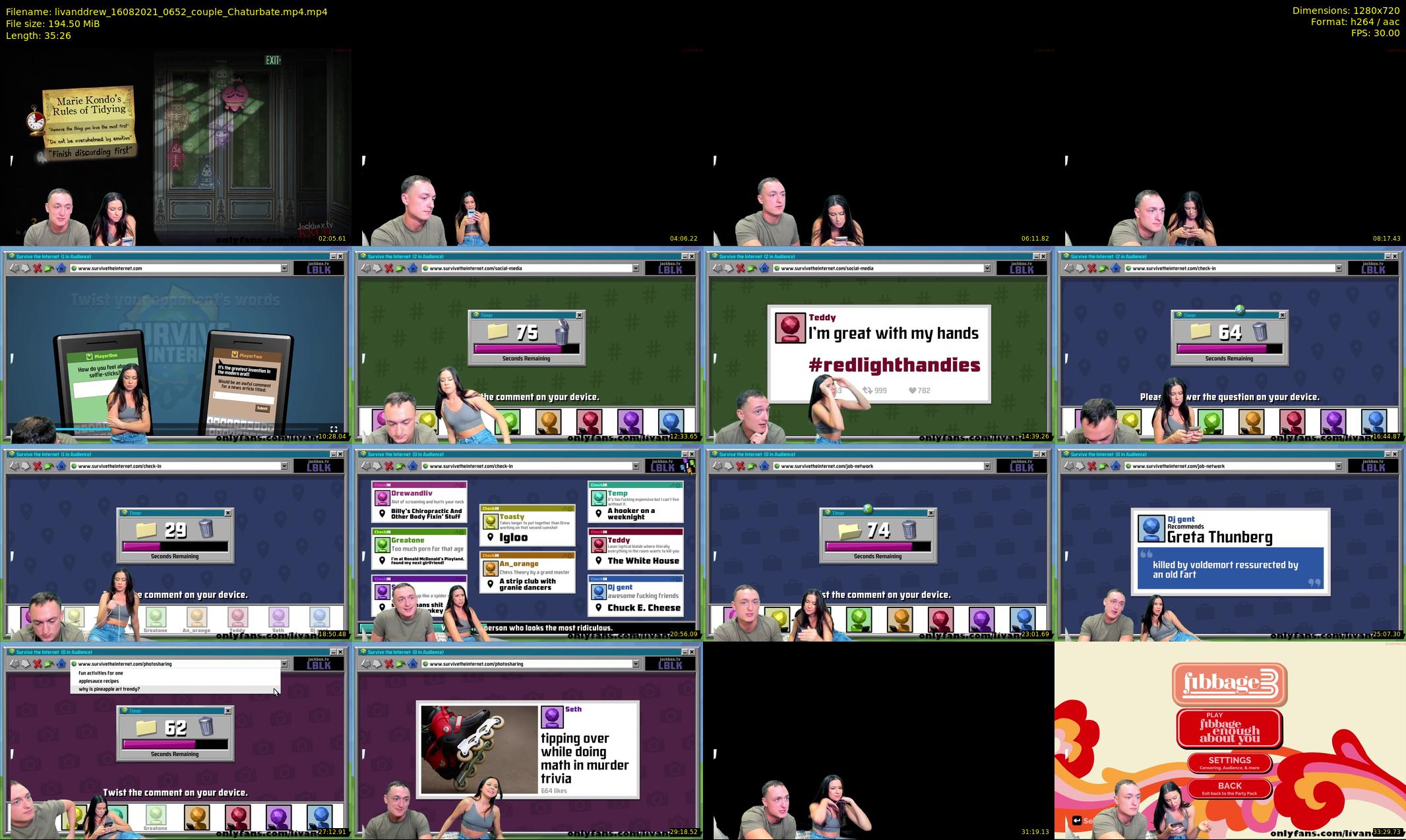 livanddrew — 36 minute Chaturbate couple cam show recording, 720p, Aug 16, 2021