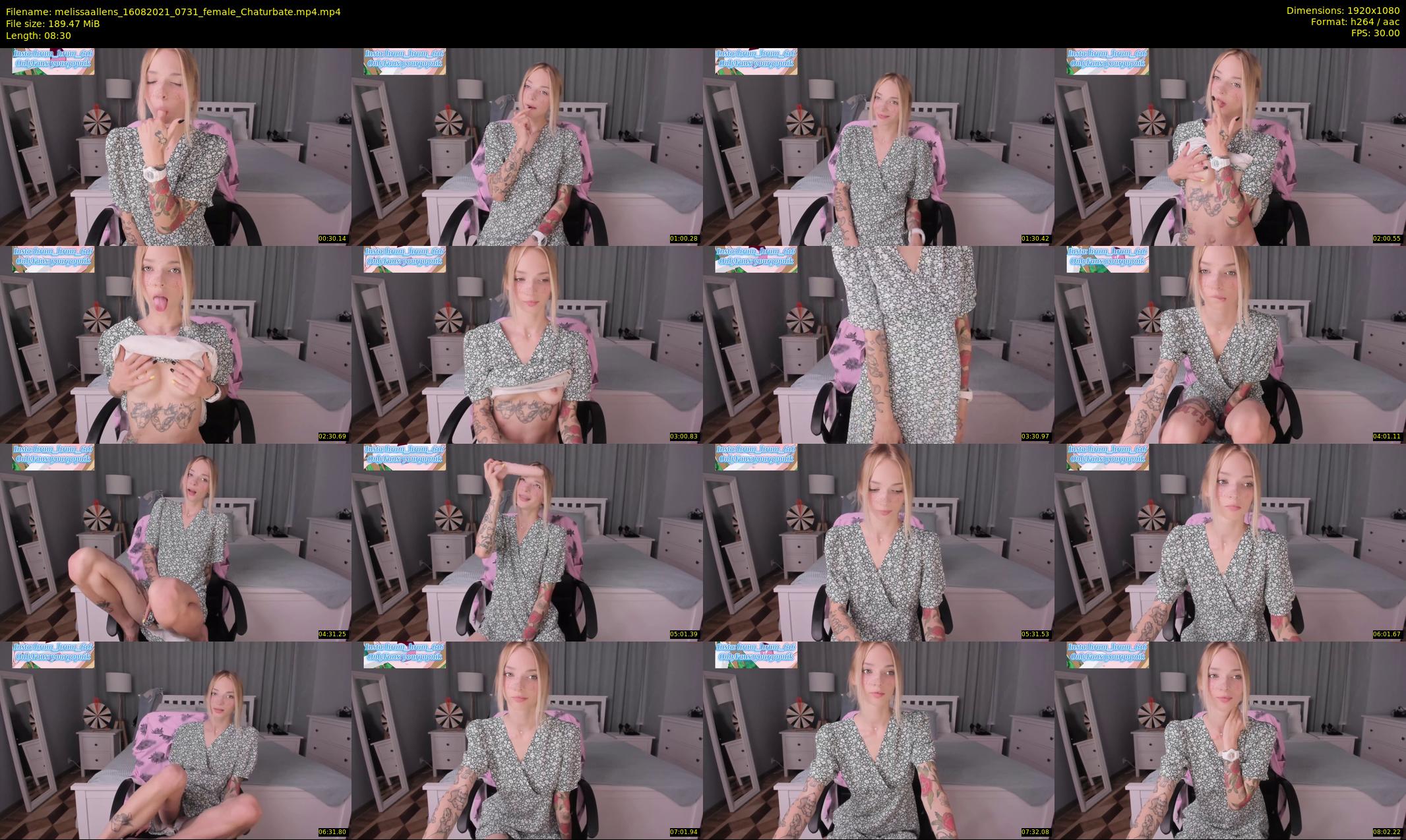 melissaallens — 9 minute Chaturbate female cam show recording, 1080p, Aug 16, 2021