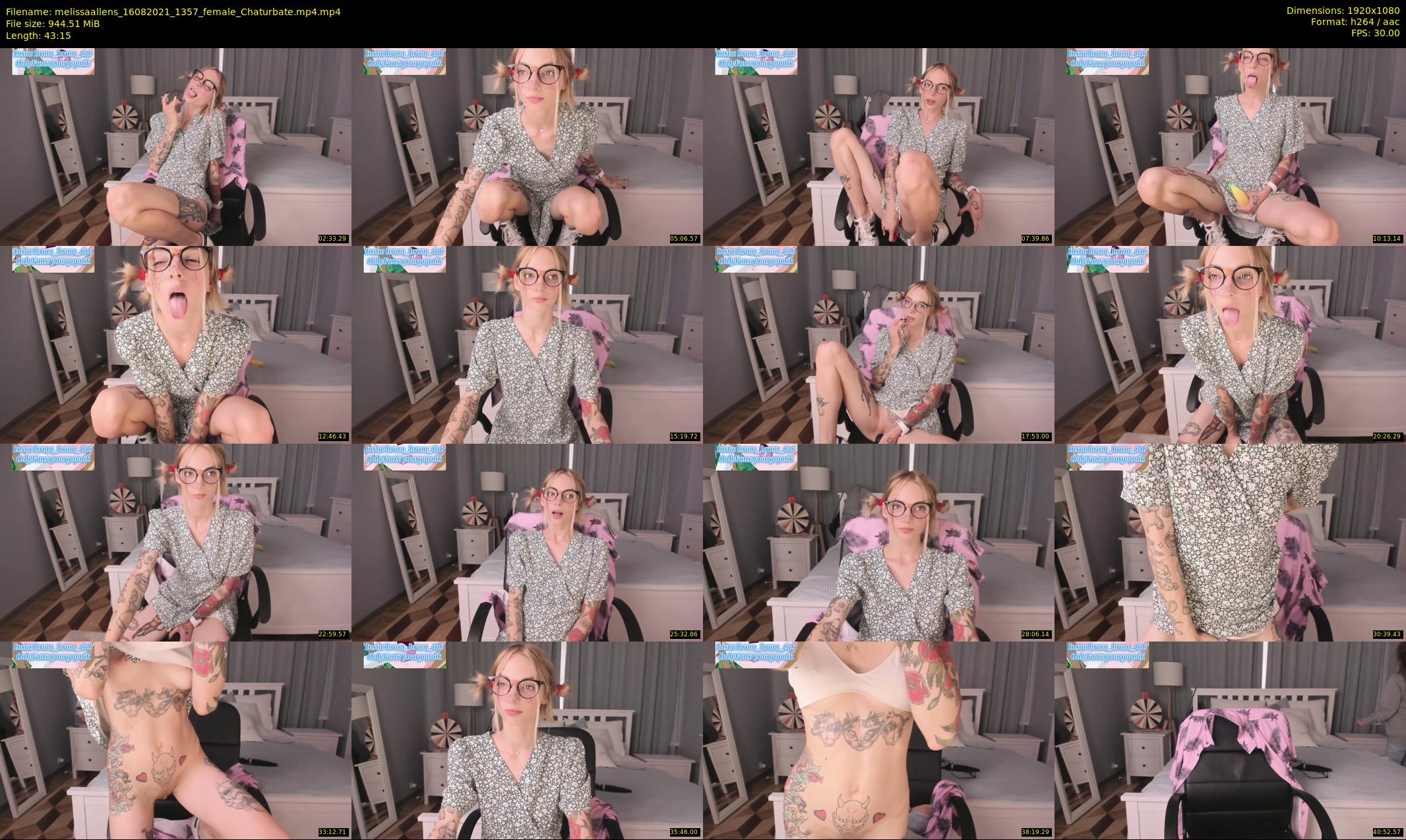 melissaallens — 44 minute Chaturbate female cam show recording, 1080p, Aug 16, 2021