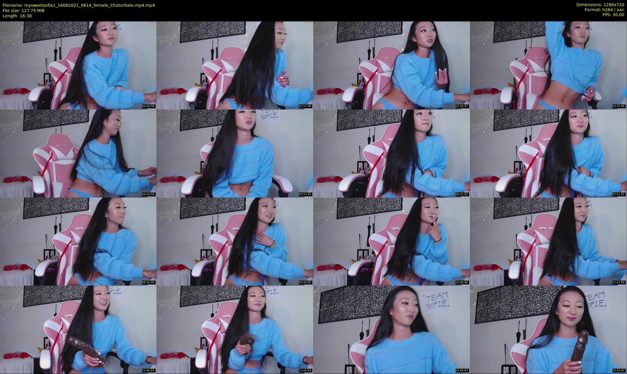mysweetsofie1 — 17 minute Chaturbate female cam show recording, 720p, Aug 16, 2021