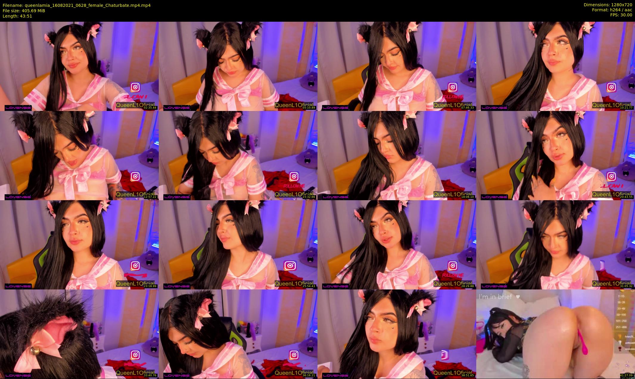 queenlamia — 44 minute Chaturbate female cam show recording, 720p, Aug 16, 2021