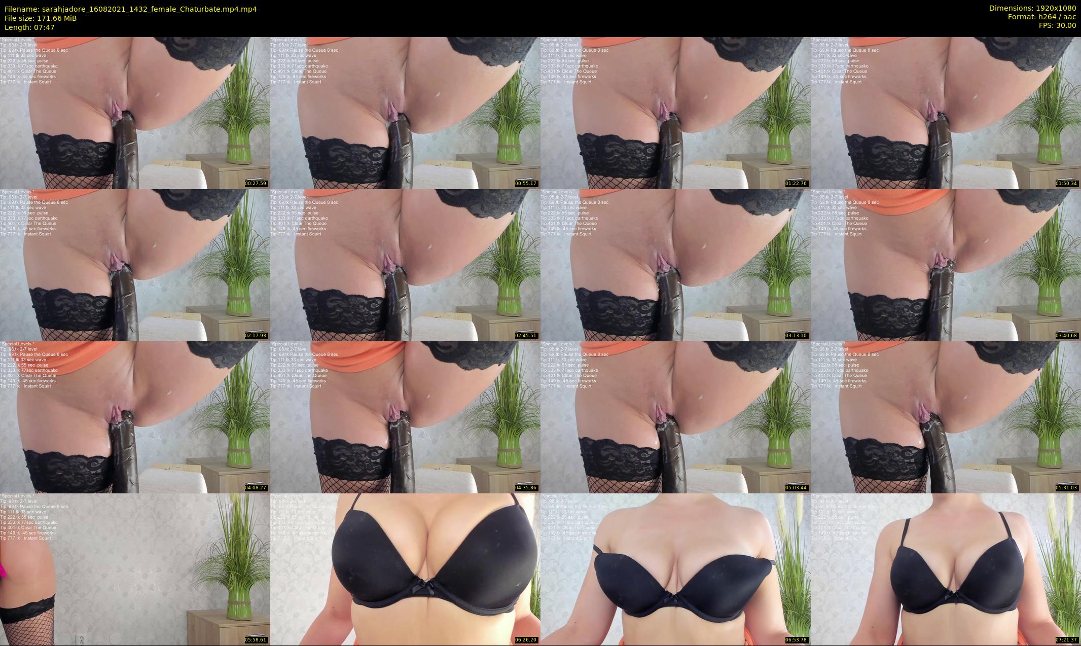 sarahjadore — 8 minute Chaturbate female cam show recording, 1080p, Aug 16, 2021