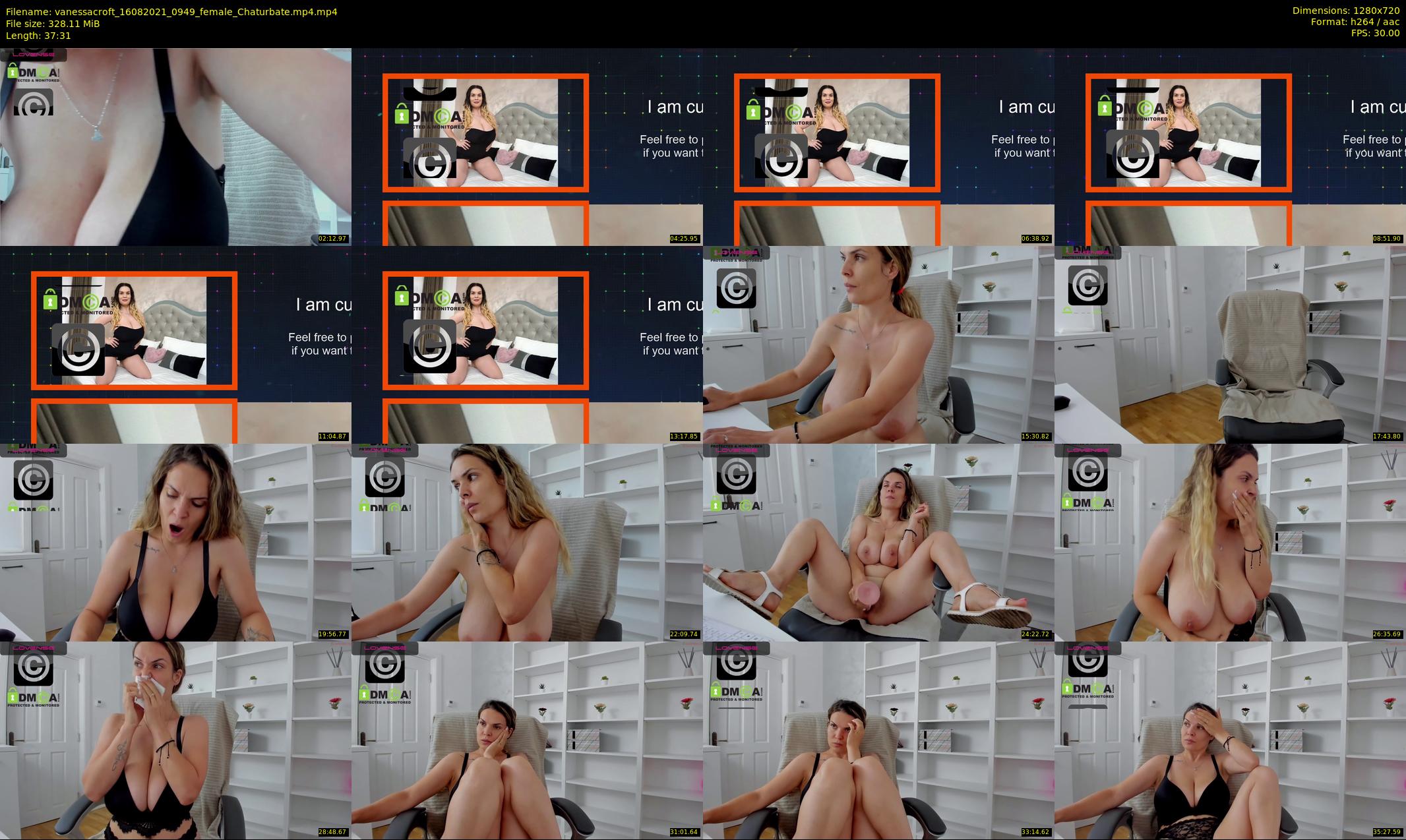 vanessacroft — 38 minute Chaturbate female cam show recording, 720p, Aug 16, 2021