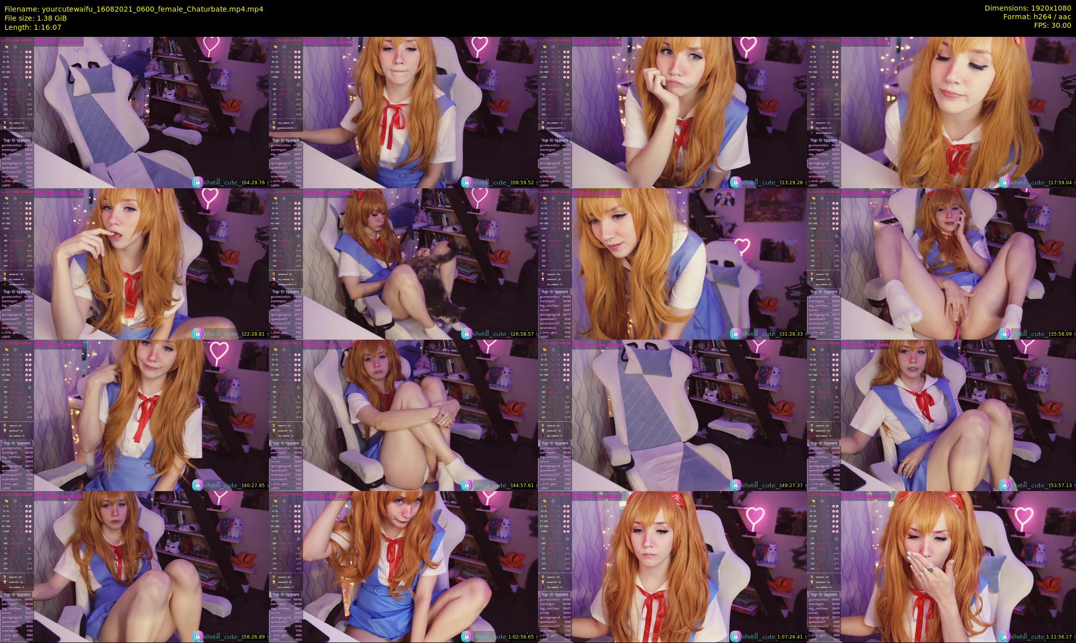yourcutewaifu — 77 minute Chaturbate female cam show recording, 1080p, Aug 16, 2021