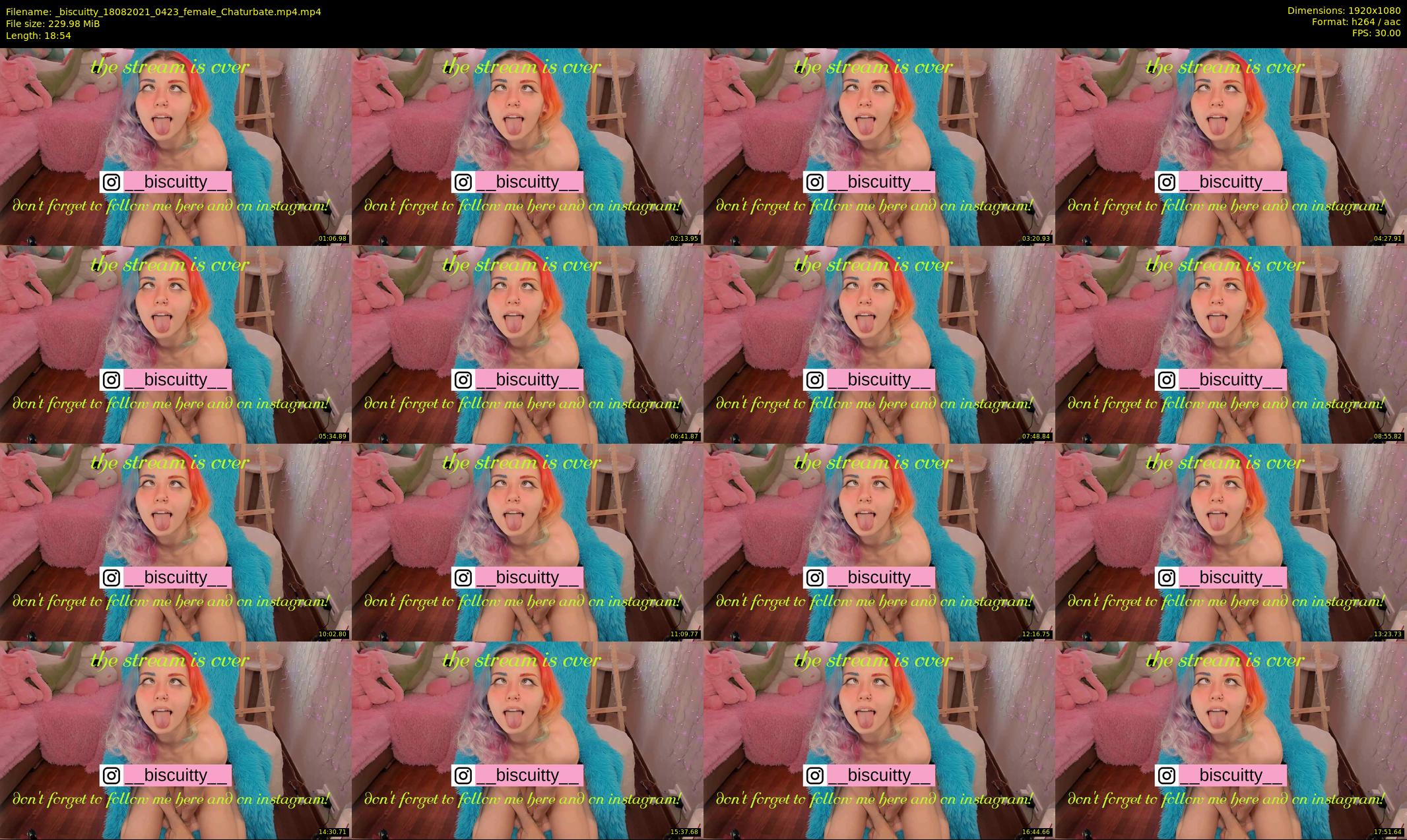 _biscuitty — 19 minute Chaturbate female cam show recording, 1080p, Aug 18, 2021