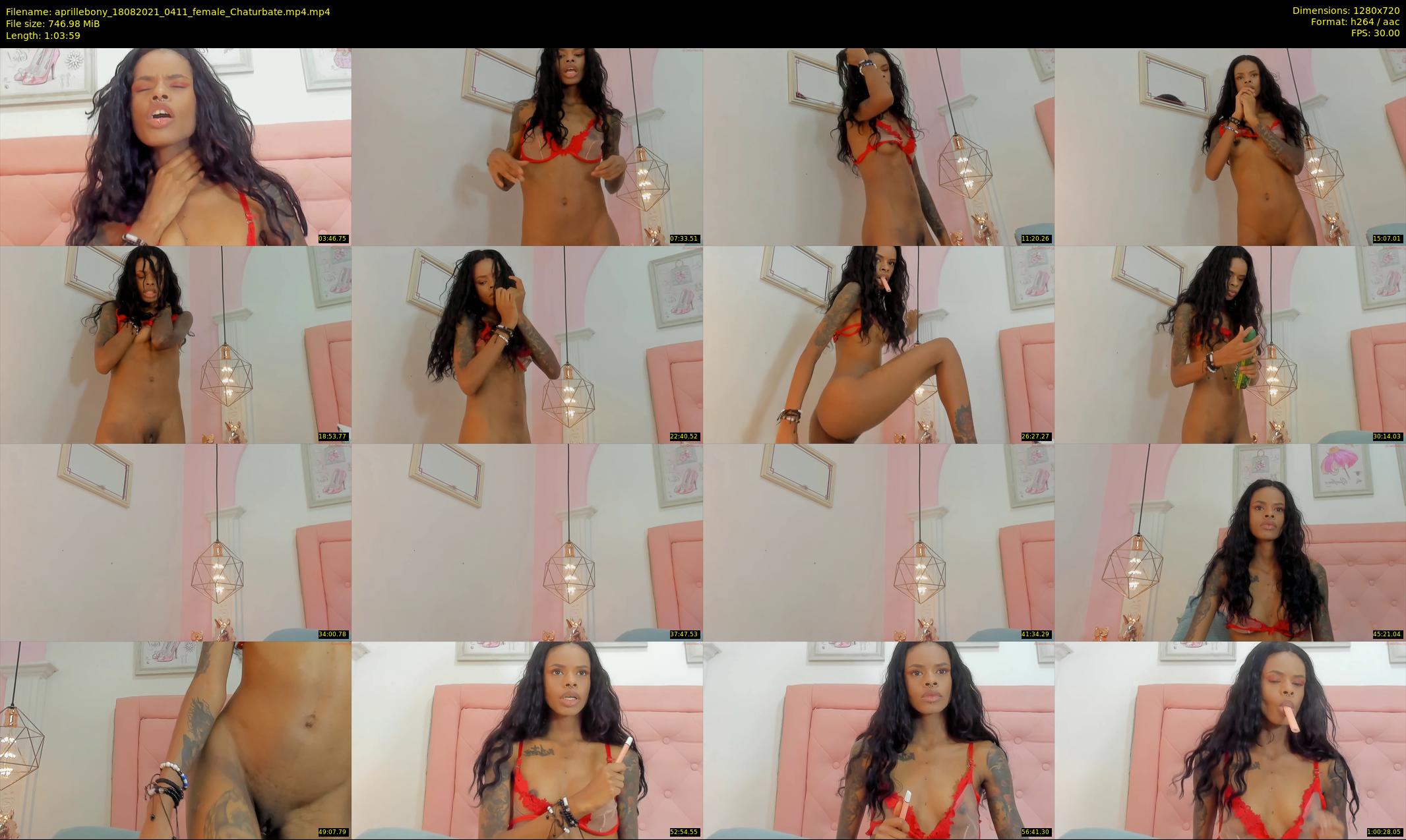aprillebony — 64 minute Chaturbate female cam show recording, 720p, Aug 18, 2021