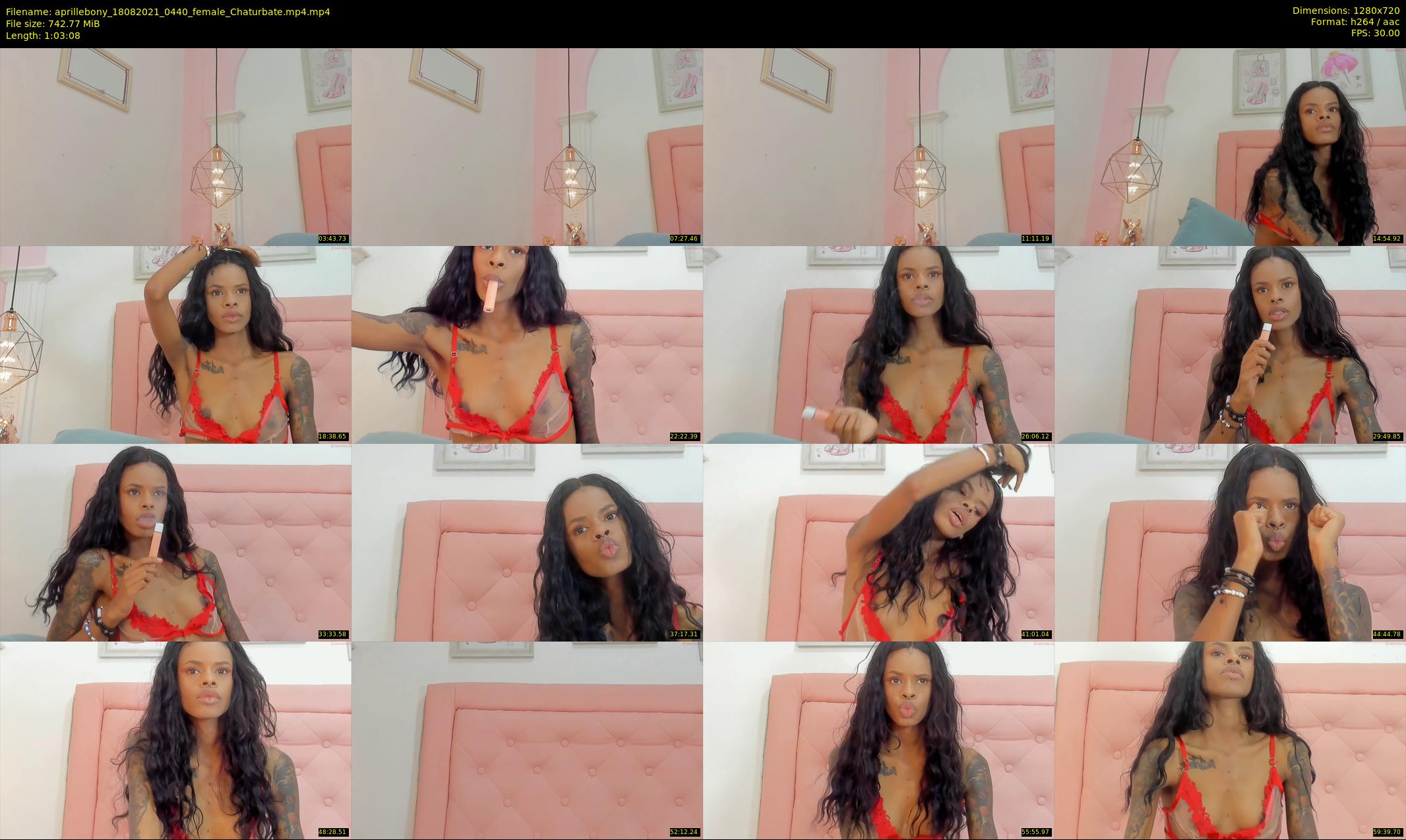 aprillebony — 64 minute Chaturbate female cam show recording, 720p, Aug 18, 2021