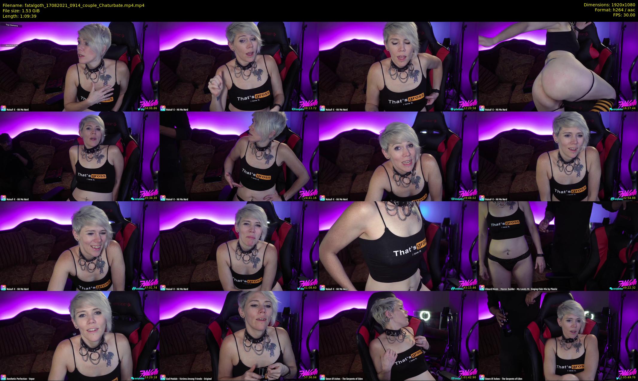 fatalgoth — 70 minute Chaturbate couple cam show recording, 1080p, Aug 17, 2021