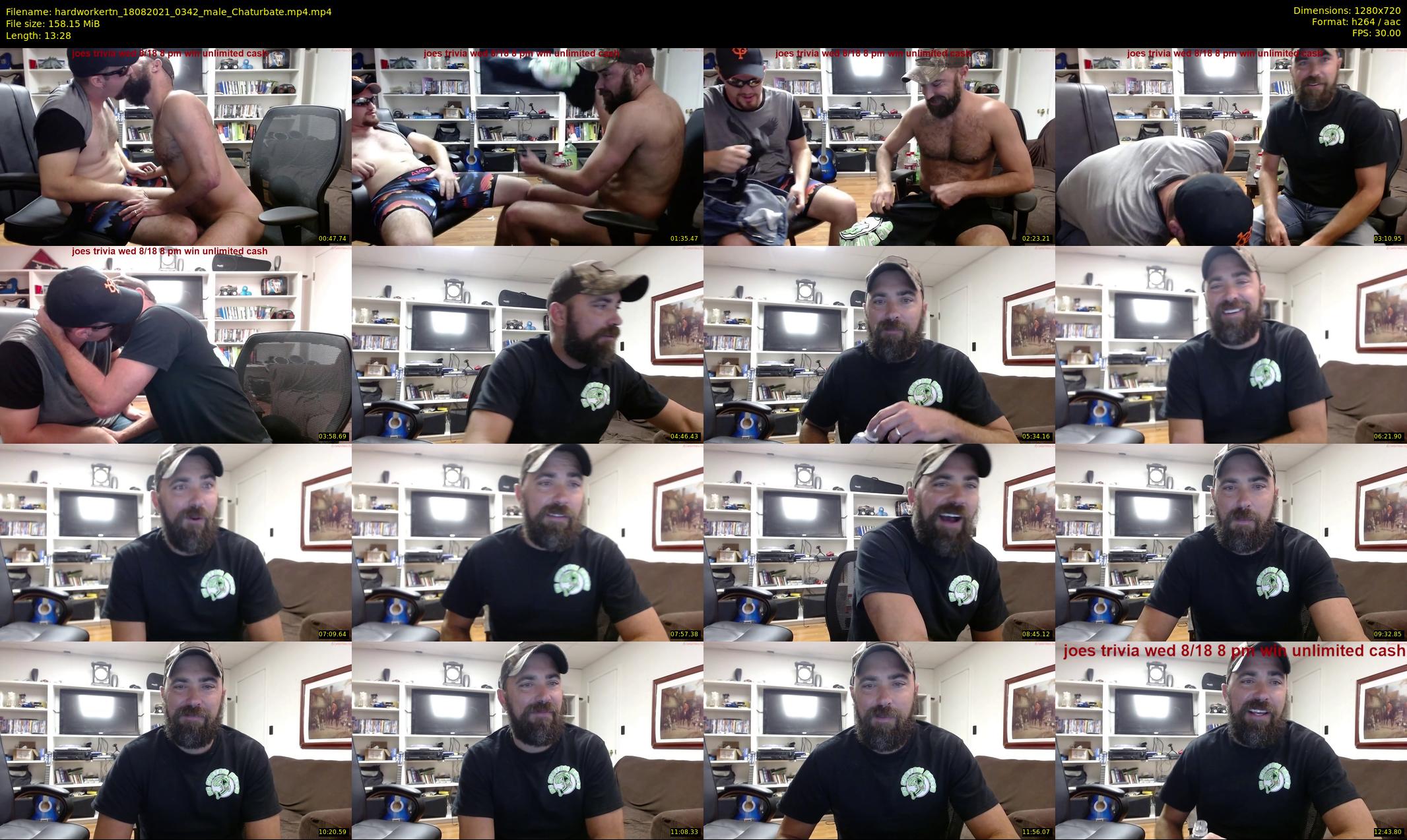 hardworkertn — 14 minute Chaturbate male cam show recording, 720p, Aug 18, 2021
