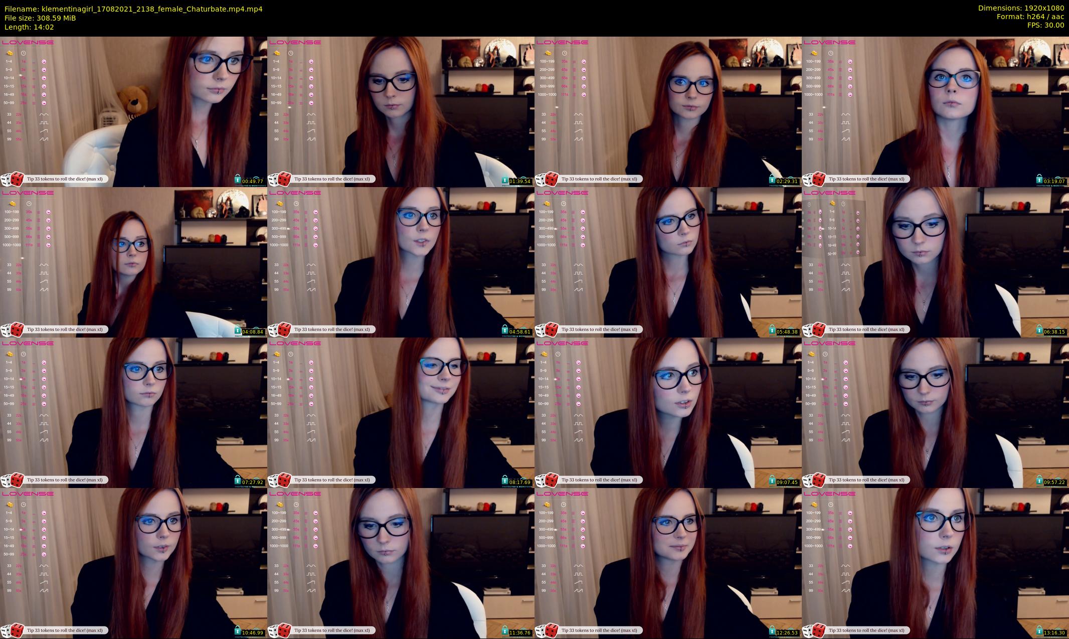 klementinagirl — 15 minute Chaturbate female cam show recording, 1080p, Aug 17, 2021