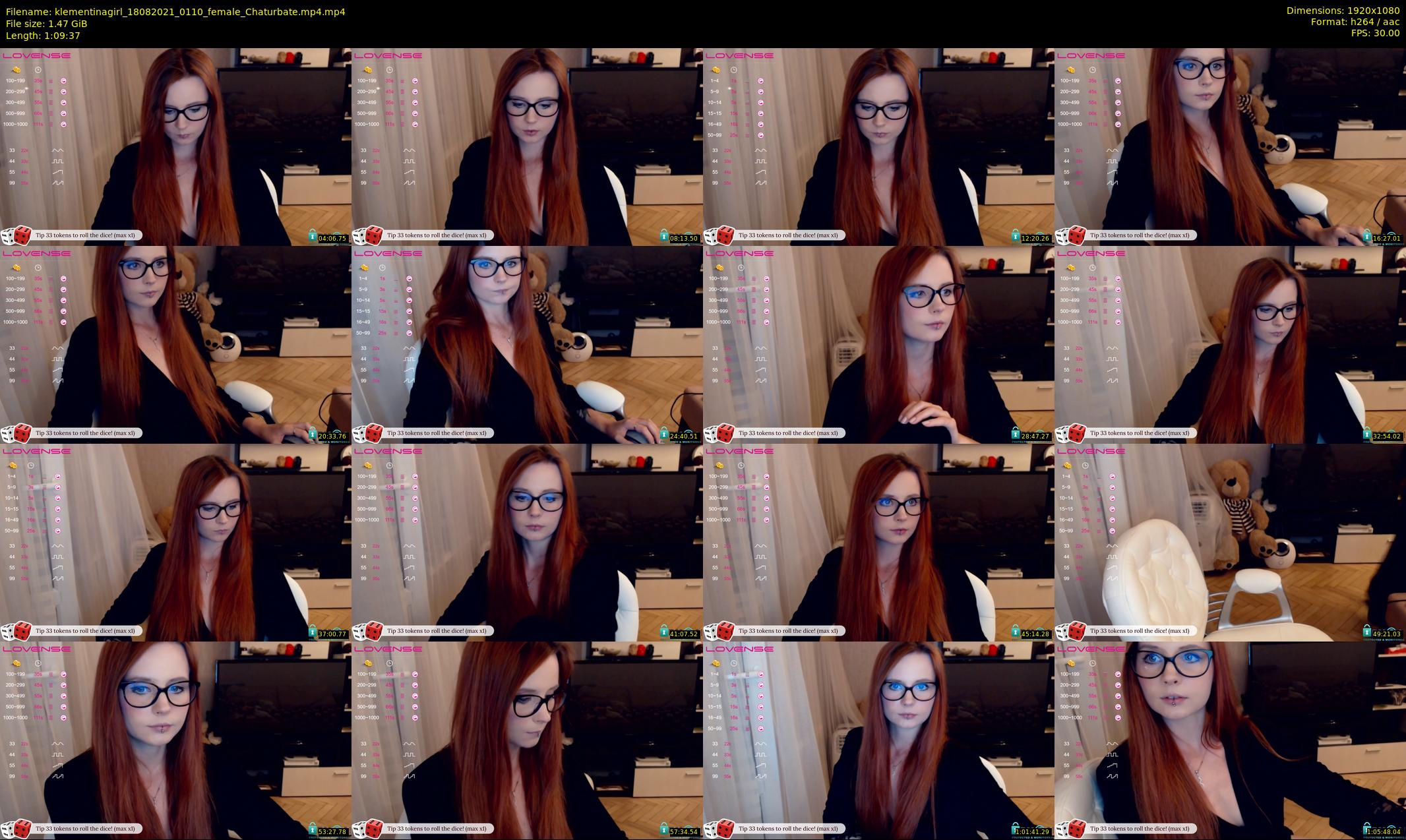 klementinagirl — 70 minute Chaturbate female cam show recording, 1080p, Aug 18, 2021