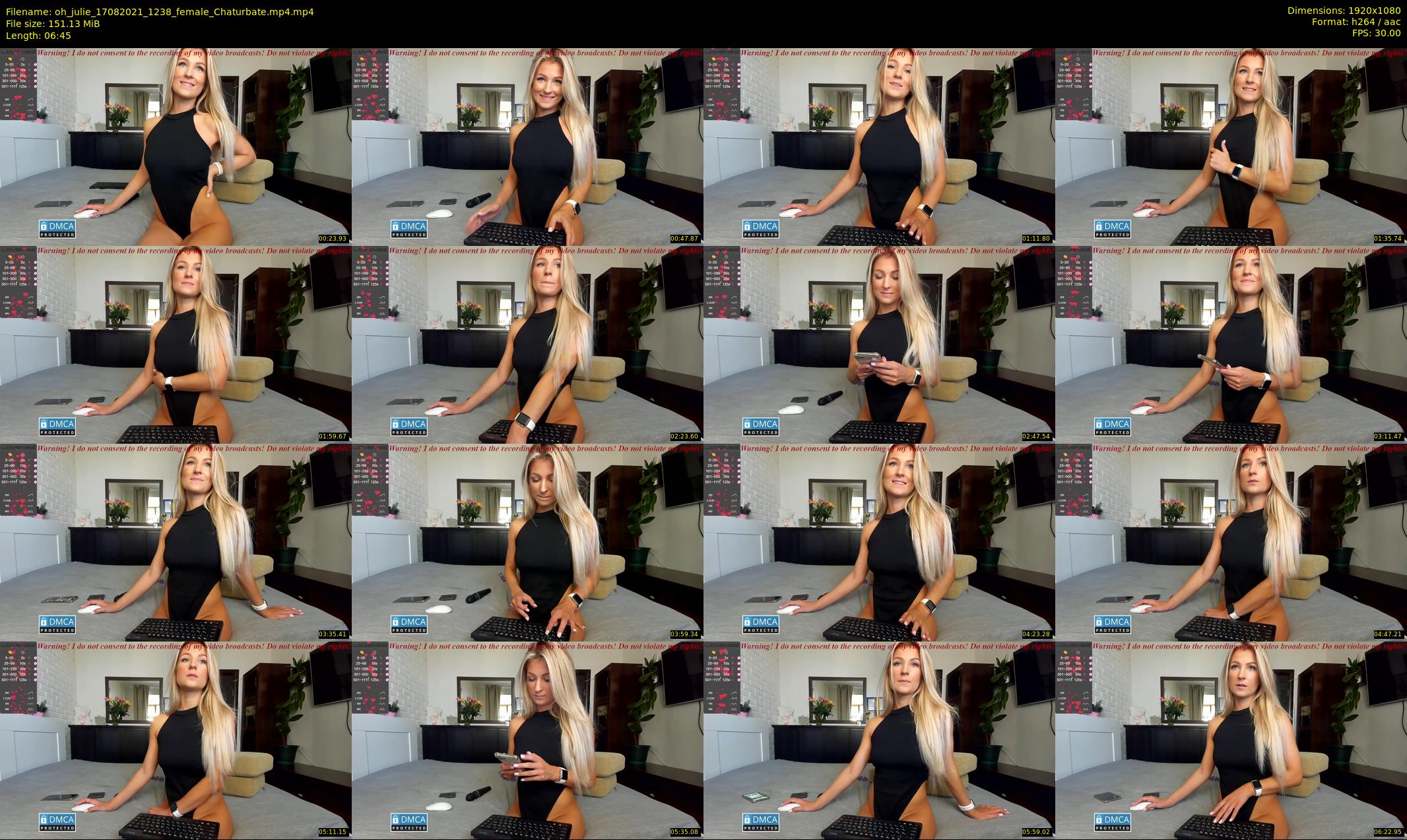 oh_julie — 7 minute Chaturbate female cam show recording, 1080p, Aug 17, 2021