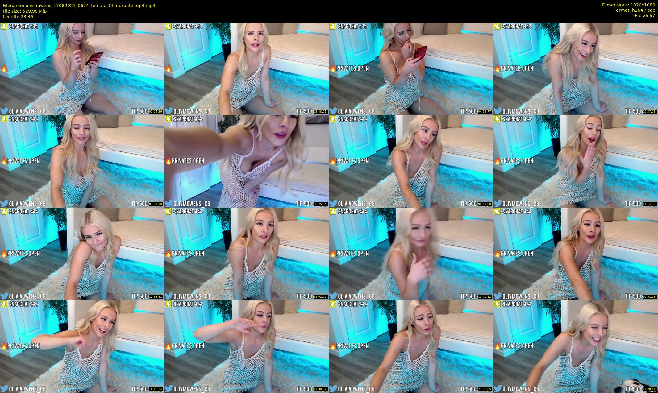 oliviaowens — 24 minute Chaturbate female cam show recording, 1080p, Aug 17, 2021