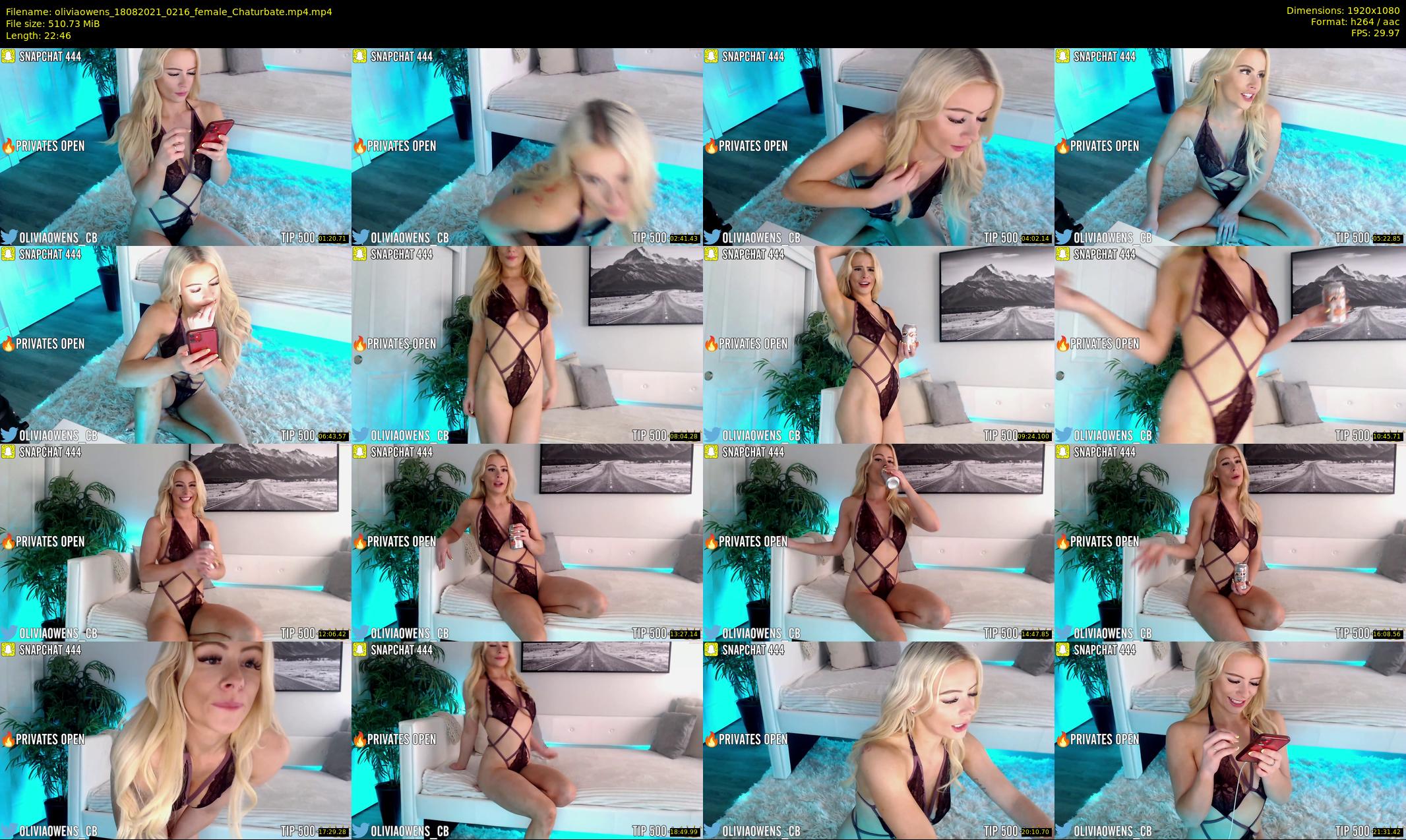 oliviaowens — 23 minute Chaturbate female cam show recording, 1080p, Aug 18, 2021