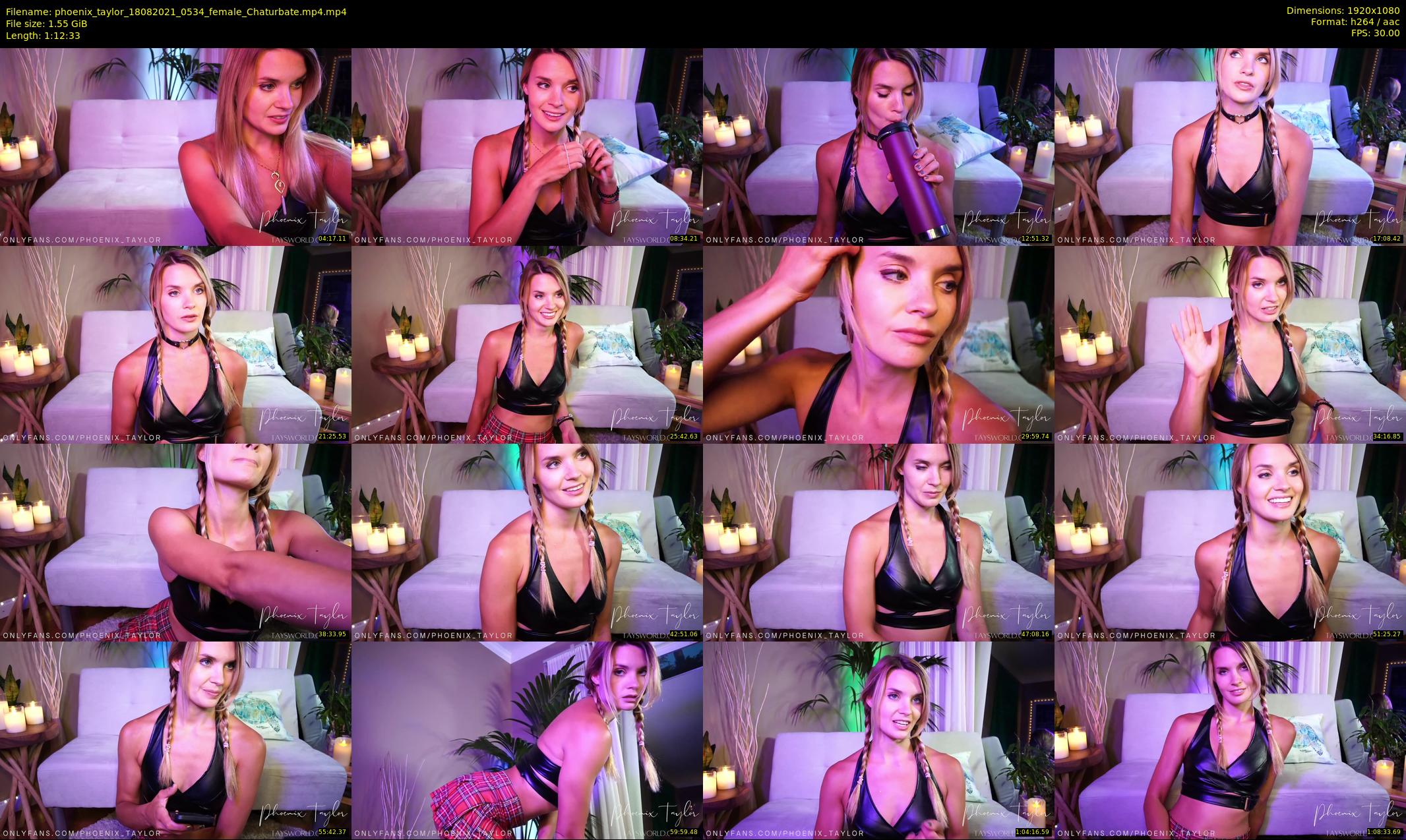 phoenix_taylor — 73 minute Chaturbate female cam show recording, 1080p, Aug 18, 2021