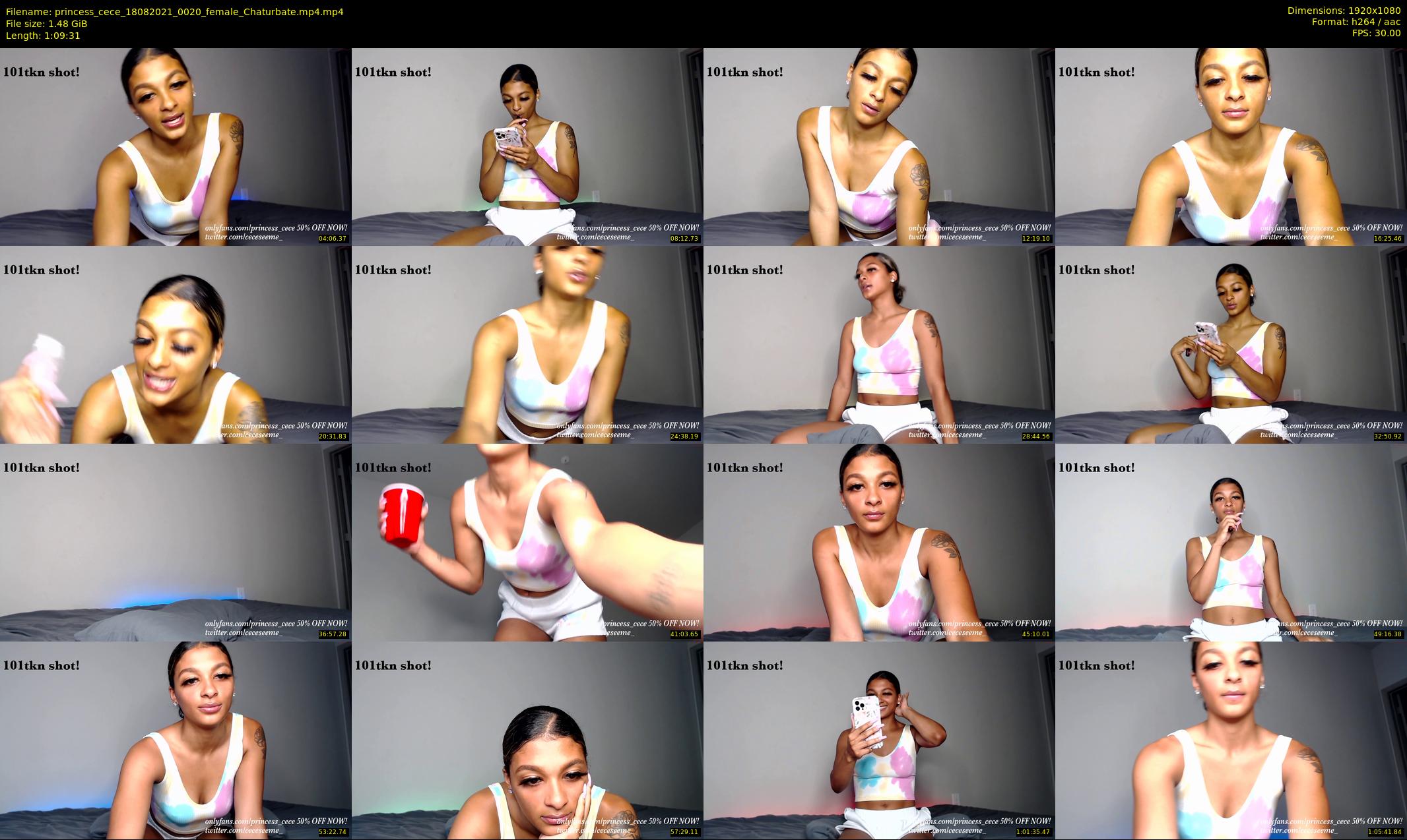 princess_cece — 70 minute Chaturbate female cam show recording, 1080p, Aug 18, 2021