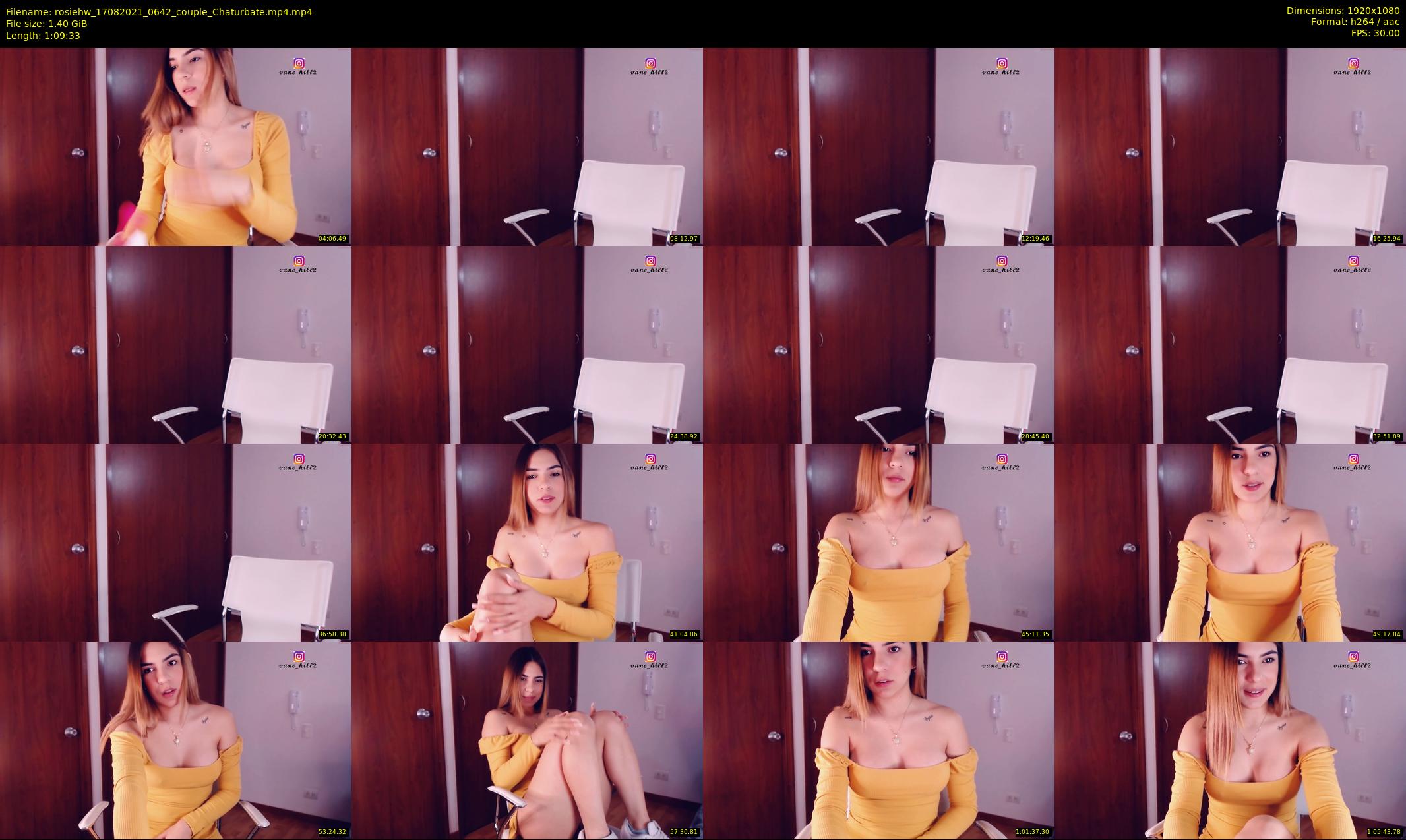rosiehw — 70 minute Chaturbate couple cam show recording, 1080p, Aug 17, 2021