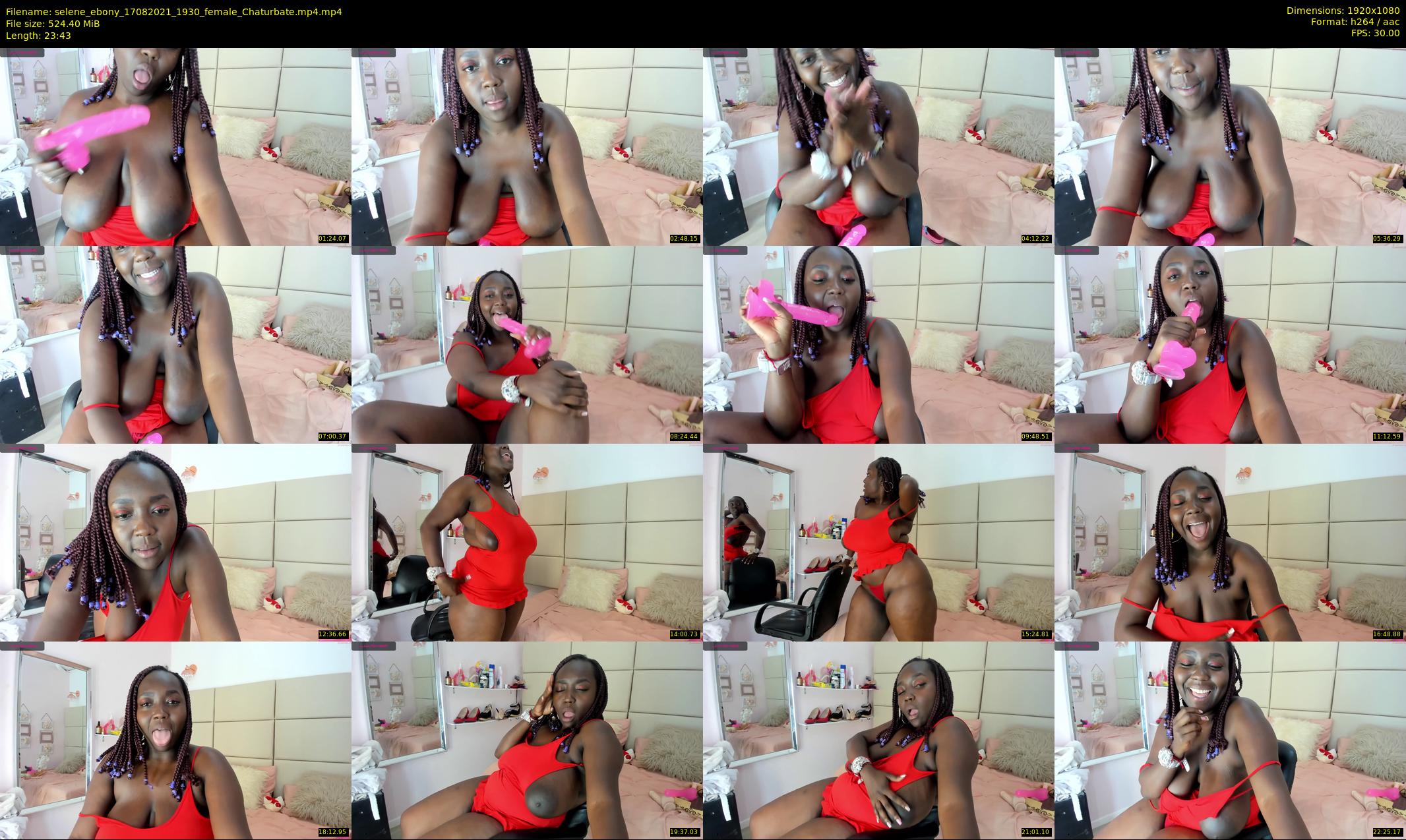 selene_ebony — 24 minute Chaturbate female cam show recording, 1080p, Aug 17, 2021