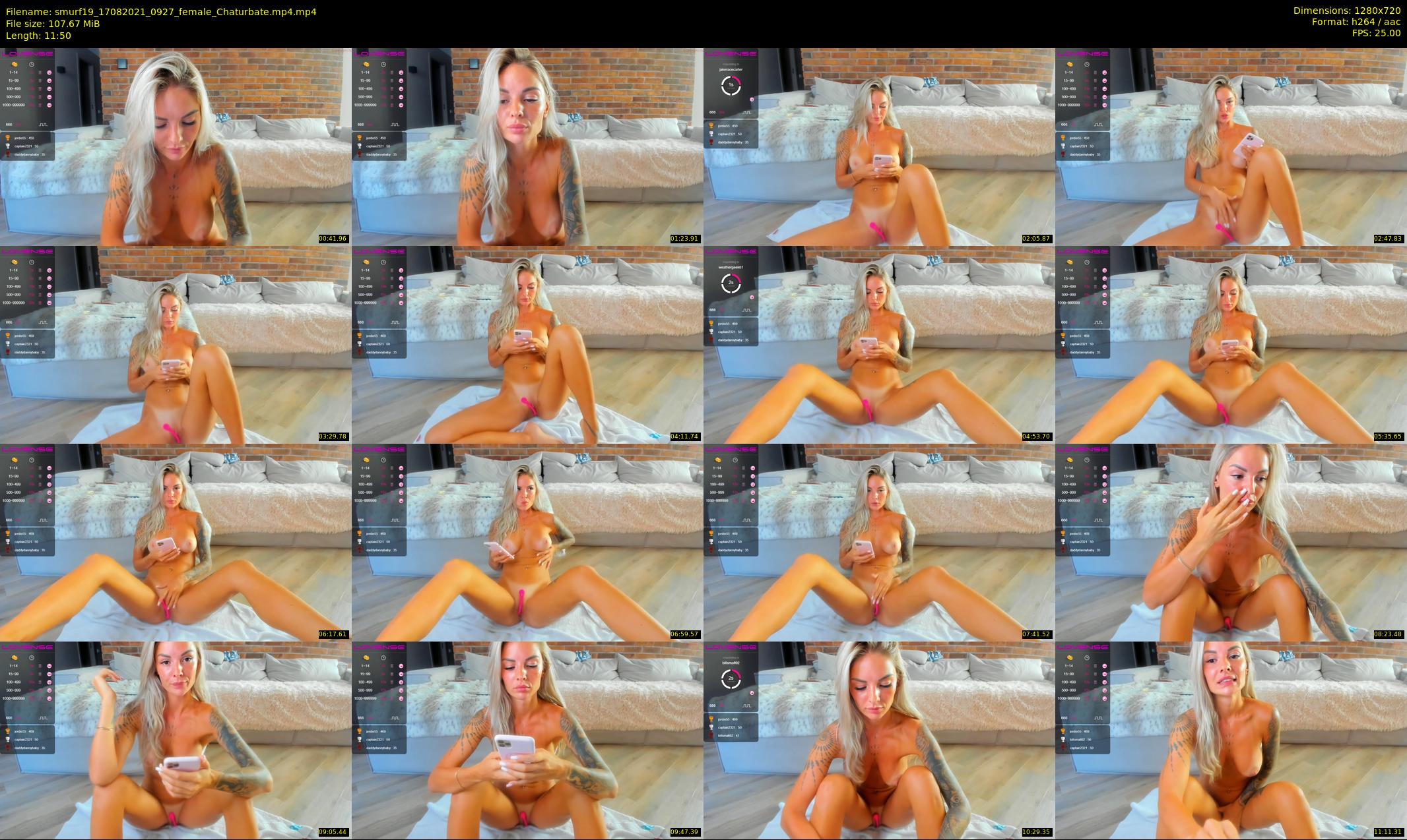 smurf19 — 12 minute Chaturbate female cam show recording, 720p, Aug 17, 2021