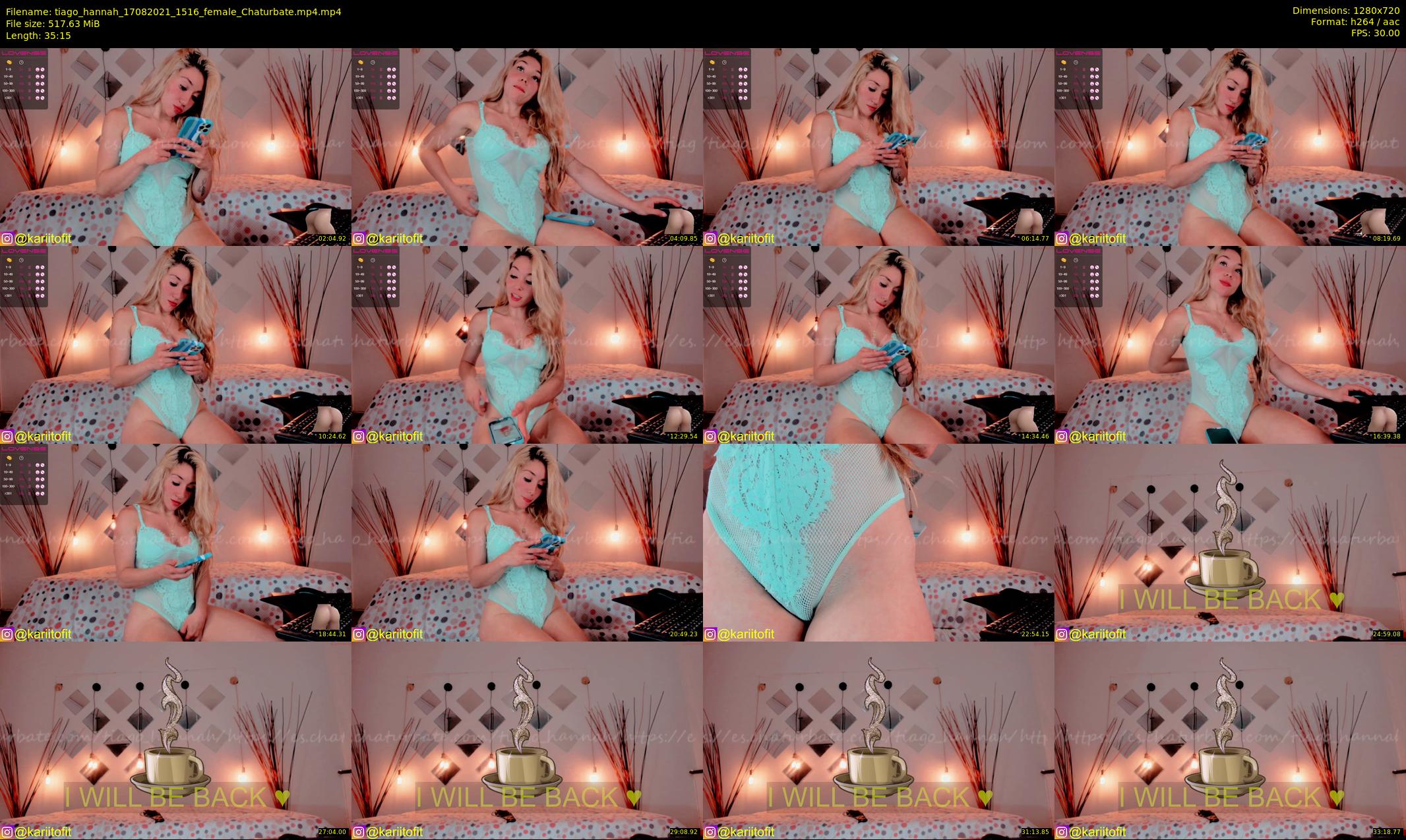 tiago_hannah — 36 minute Chaturbate couple cam show recording, 720p, Aug 17, 2021