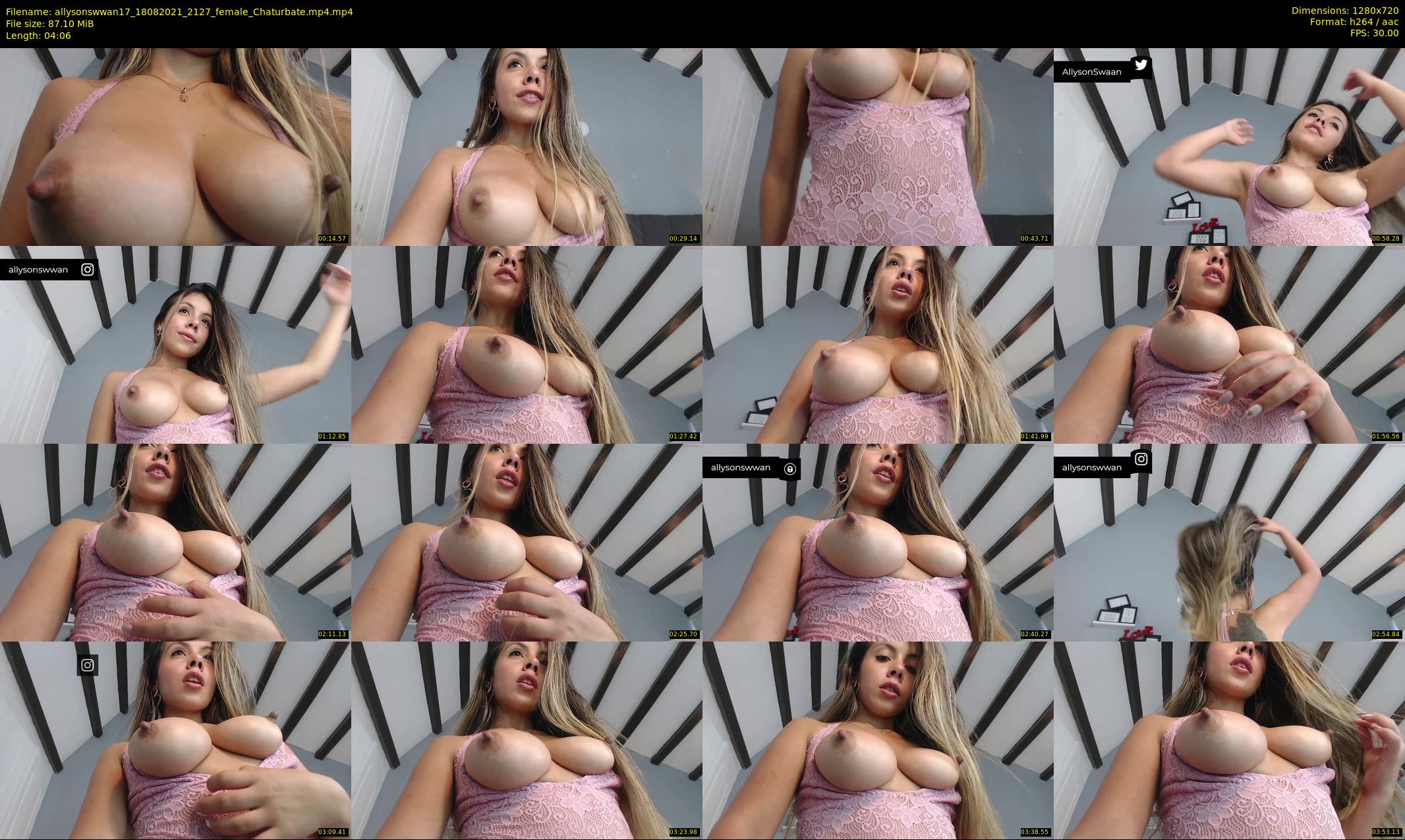 allysonswwan17 — 5 minute Chaturbate female cam show recording, 720p, Aug 18, 2021