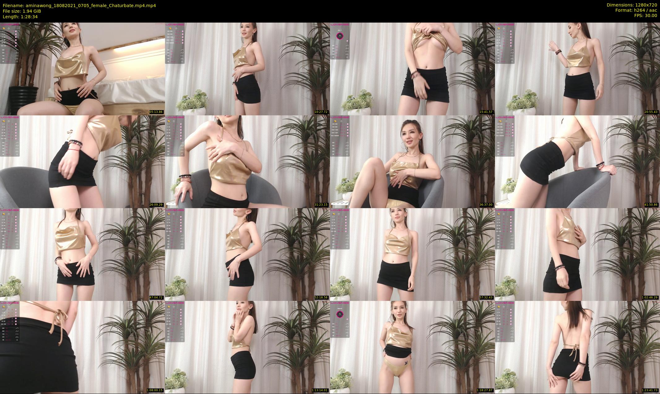aminawong — 89 minute Chaturbate female cam show recording, 720p, Aug 18, 2021