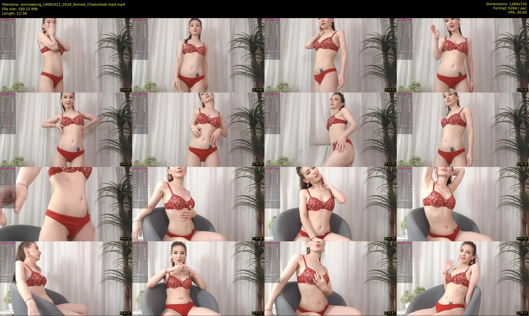 aminawong — 13 minute Chaturbate female cam show recording, 720p, Aug 19, 2021