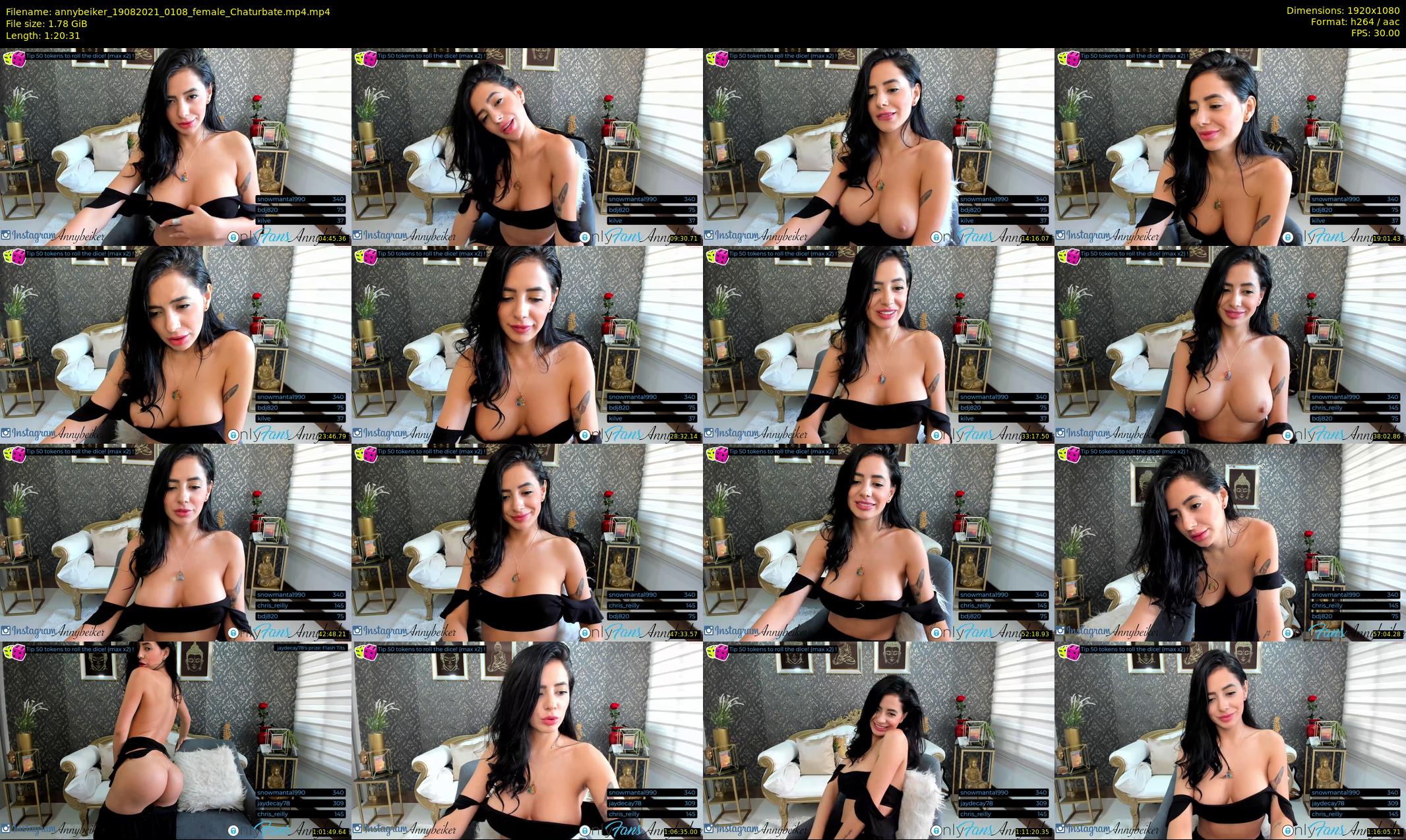 annybeiker — 81 minute Chaturbate female cam show recording, 1080p, Aug 19, 2021